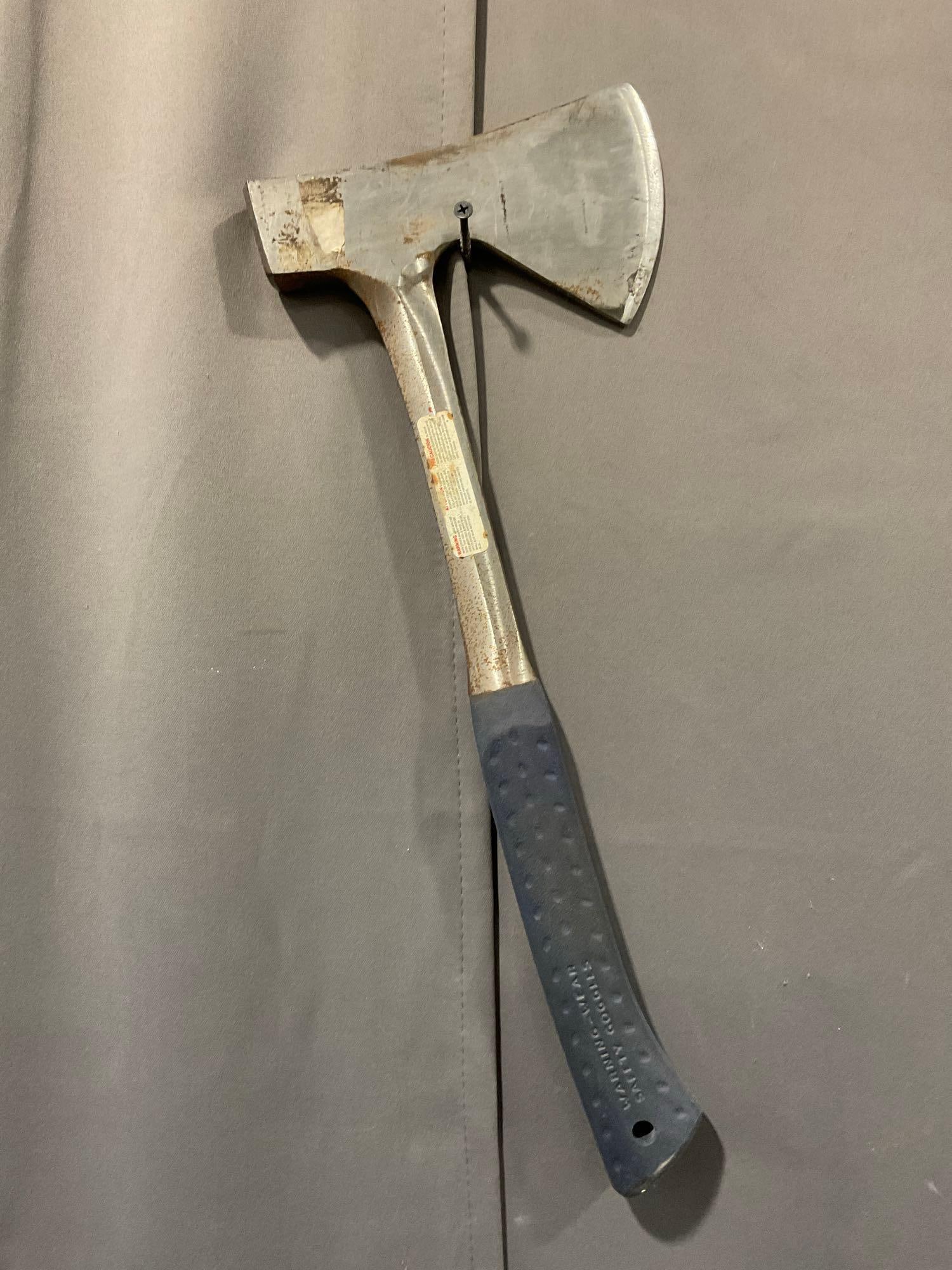 Fiskars Axe, Estwing Hatchet, w/sheaths & Coleman Lantern, broken glass globe - 4