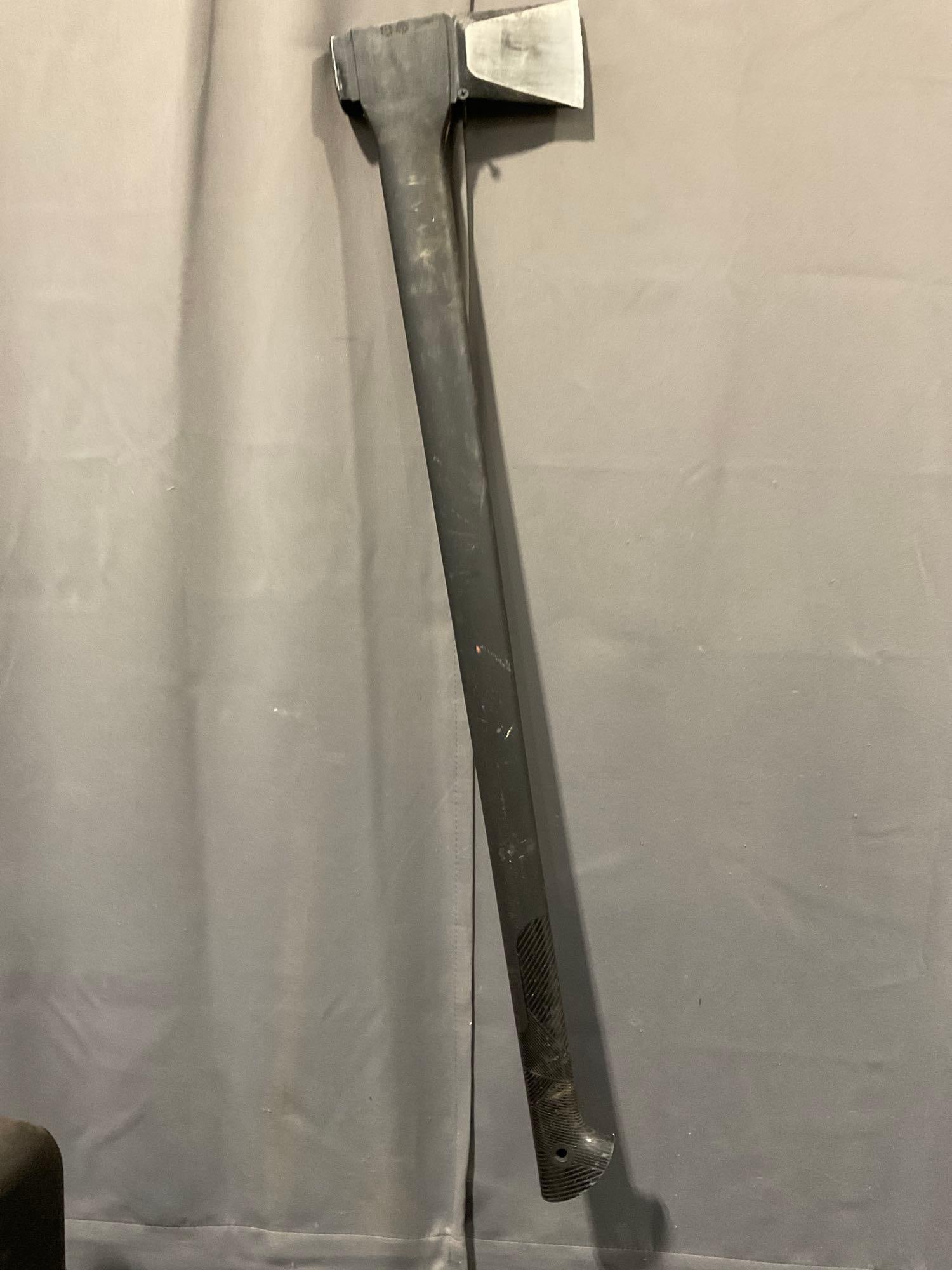 Fiskars Axe, Estwing Hatchet, w/sheaths & Coleman Lantern, broken glass globe - 6