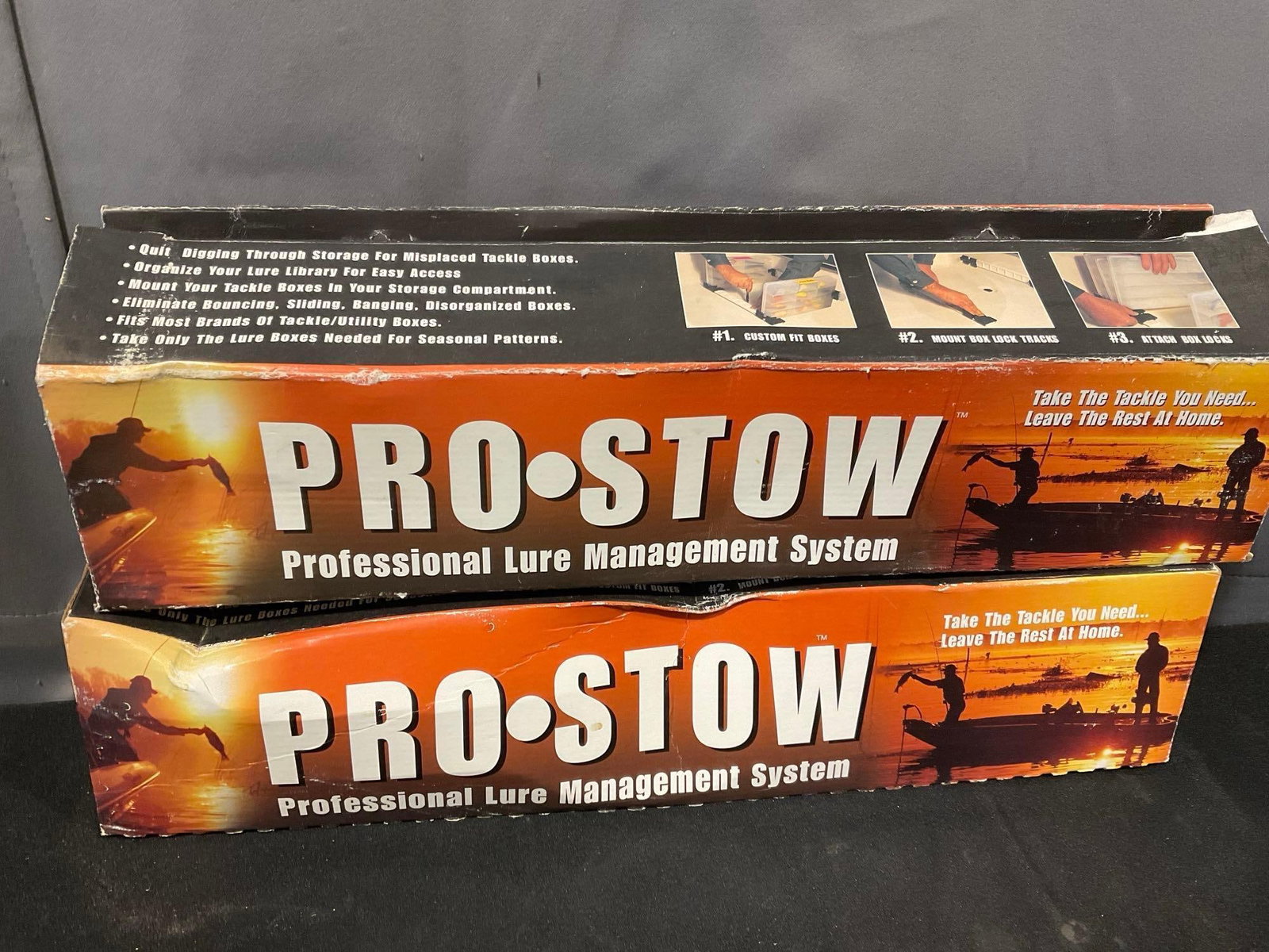 Pair of Pro Stow Tackle Box Mounts, 7 Floating Fish Tags, Line, Lures & more fishing Supplies - 4