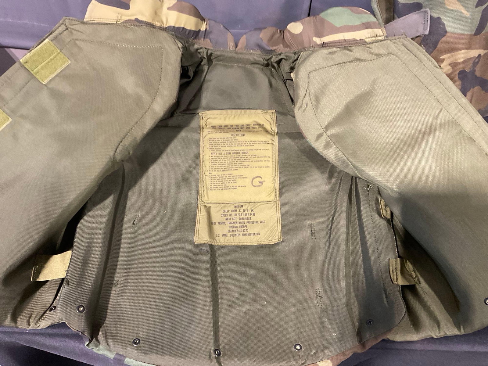 Pair of Fragmentation Protective Vest Body Armors, Size Medium, 37-41 inch chest - 3