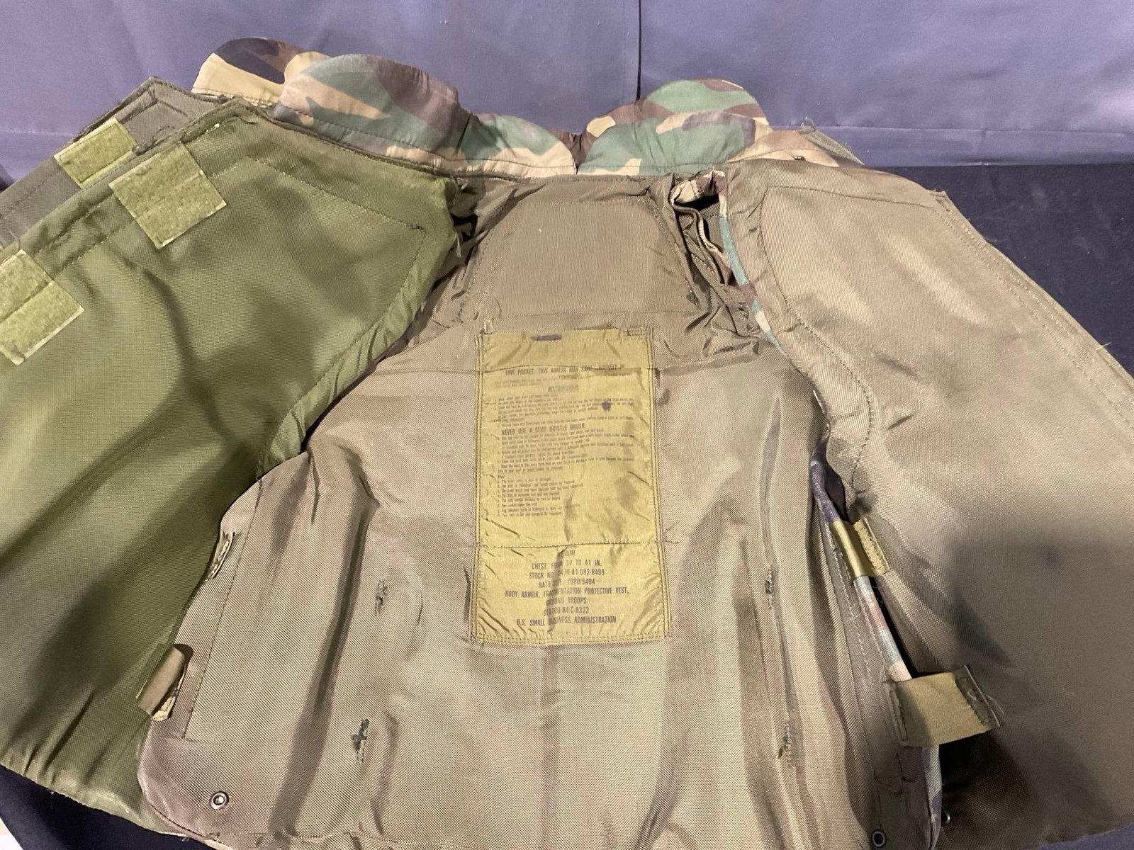 Pair of Fragmentation Protective Vest Body Armors, Size Medium, 37-41 inch chest - 5