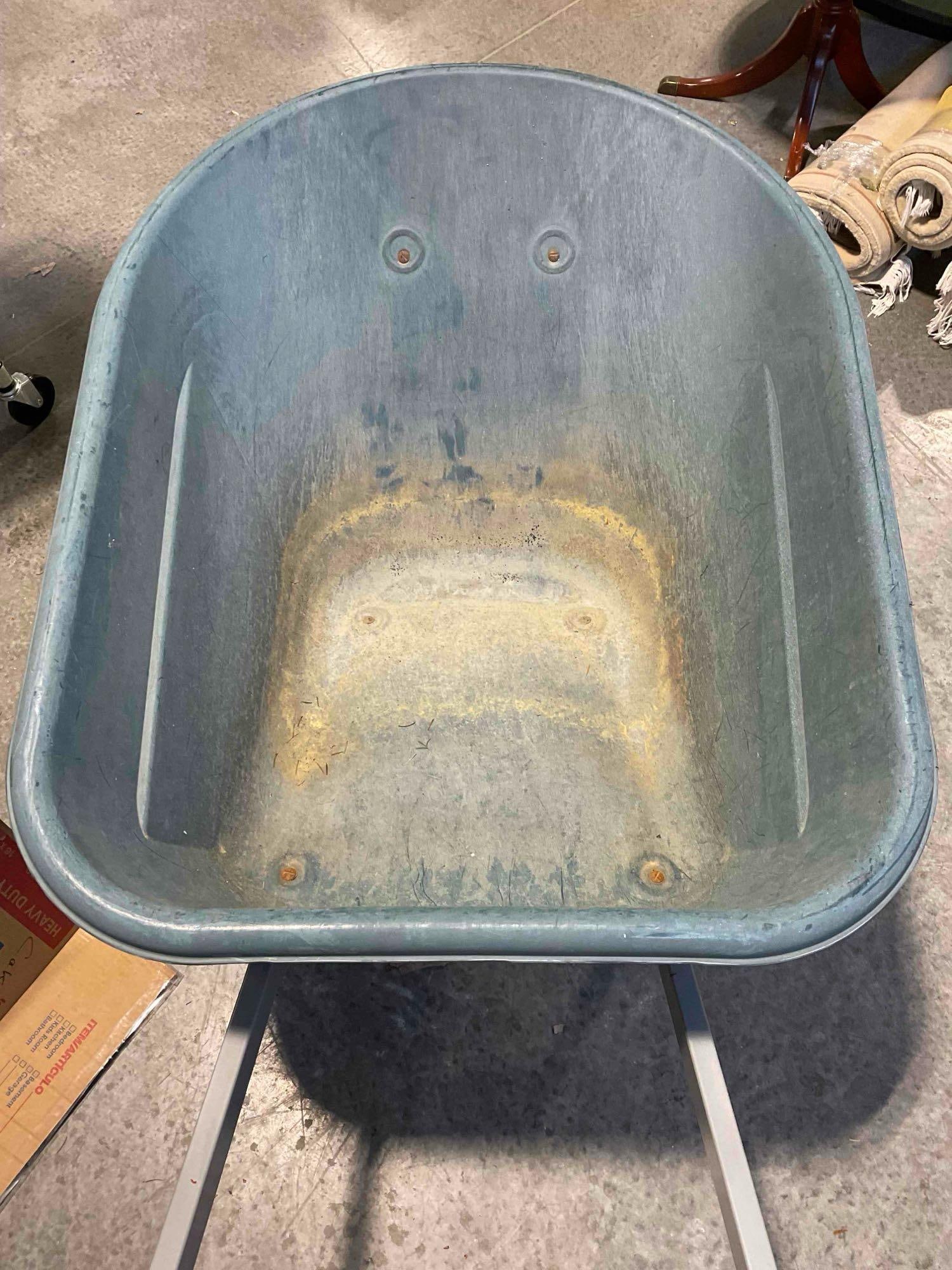 GroundWork Heavy Duty Two Wheel Plastic Wheelbarrow. Good Condition. See pics. - 2