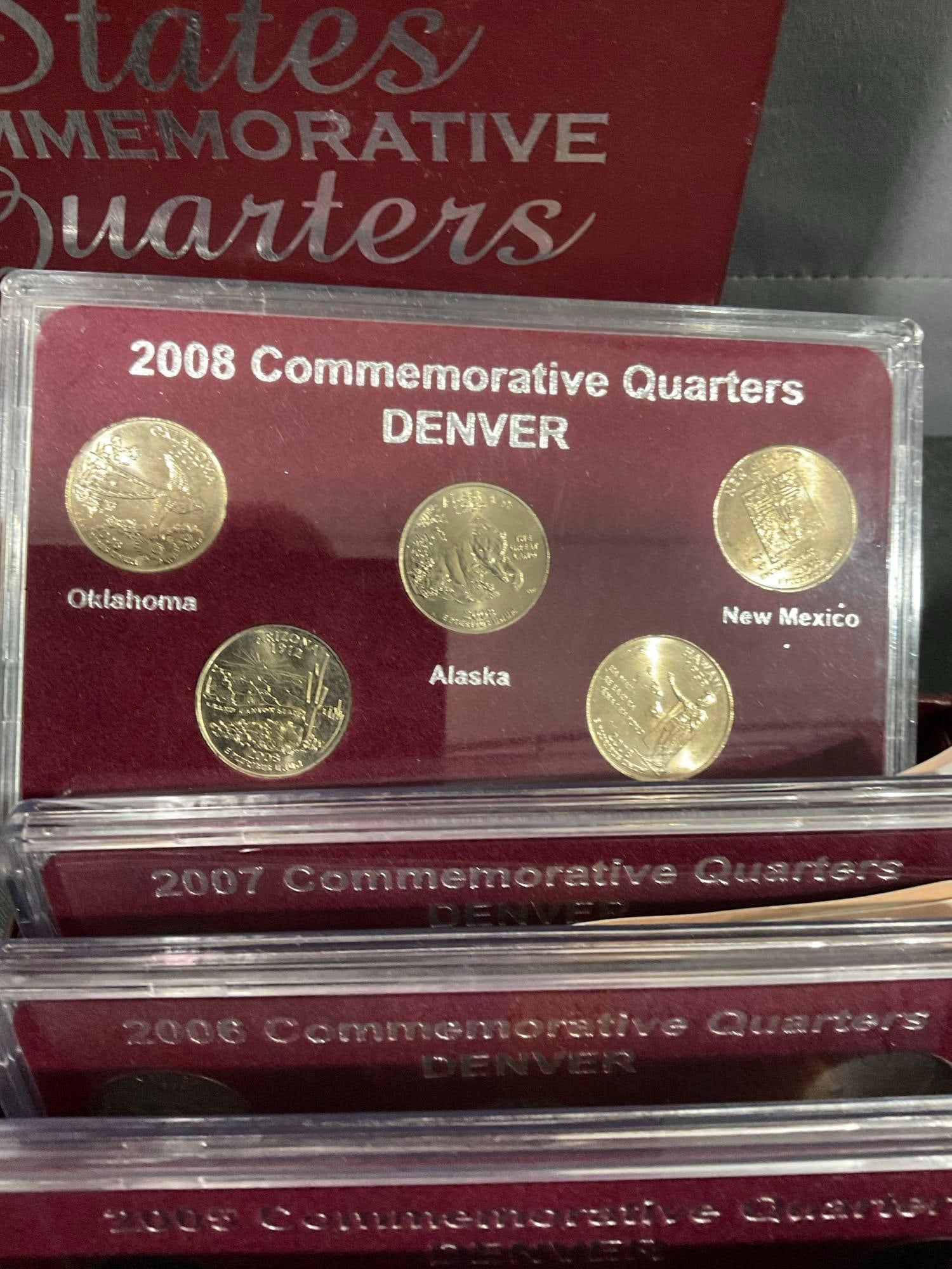 Complete Set of 50 State Commemoravitve Quarters 1999-2008 D-mark All slabbed BU UNC in OG box - 3