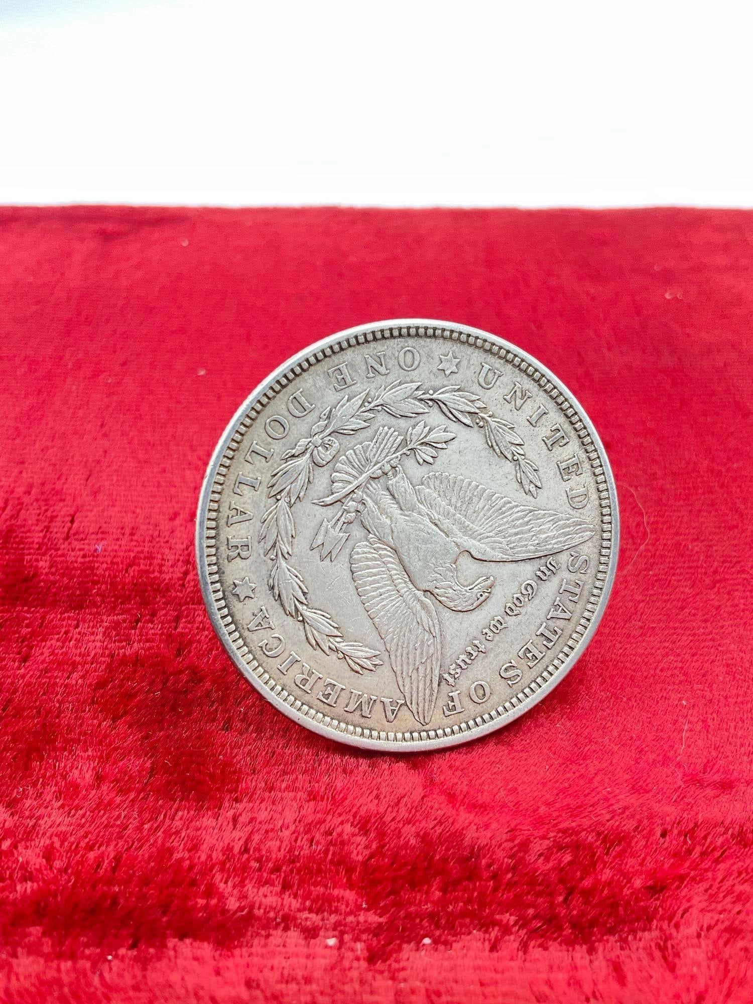 Antique 1921 Silver Morgan Dollar coin is in nice condition see pics - 2