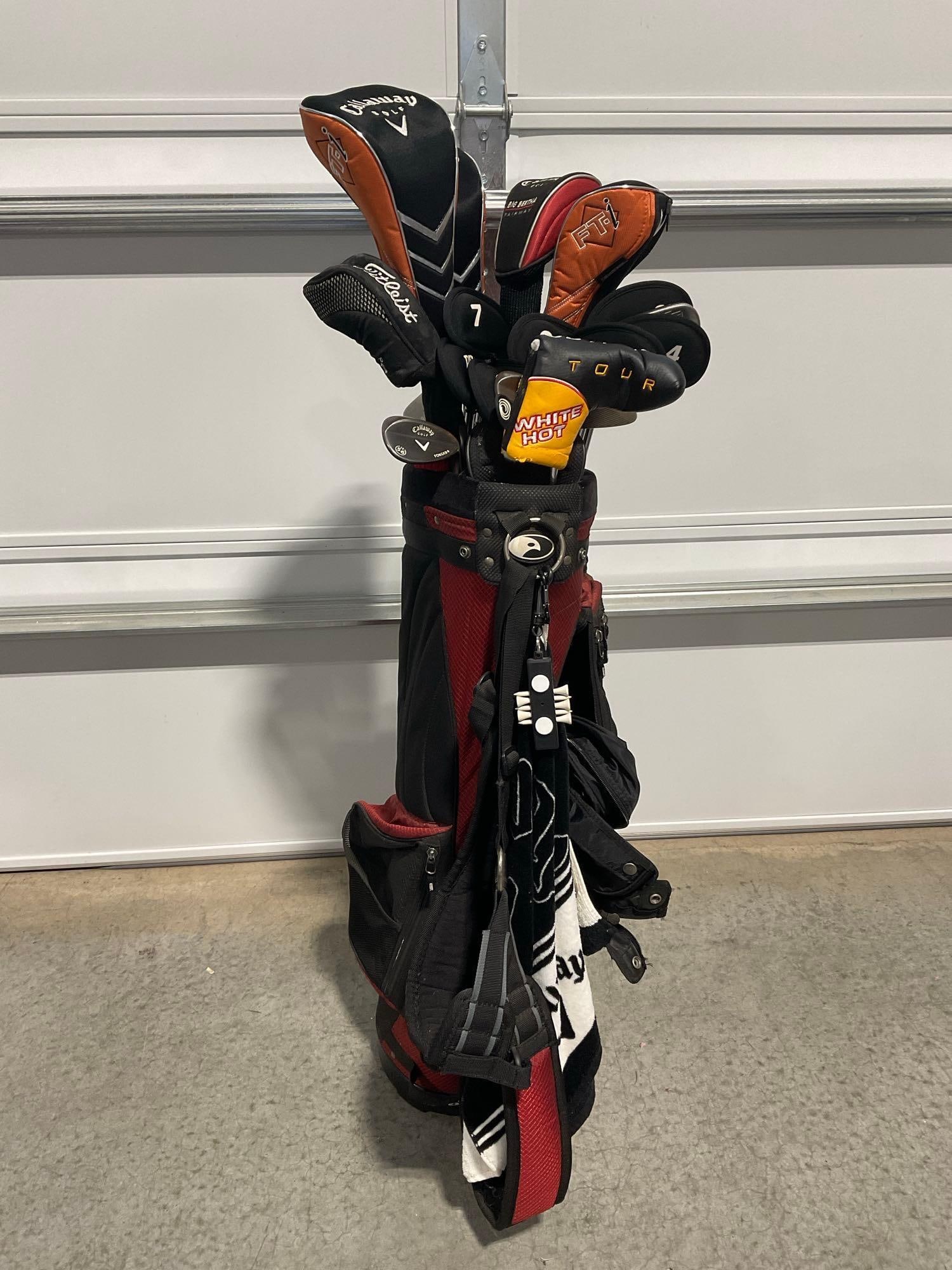 Set of Callaway & Titleist Golf Clubs, & Callaway Stand Bag, clubs in desc (1 of 11)
