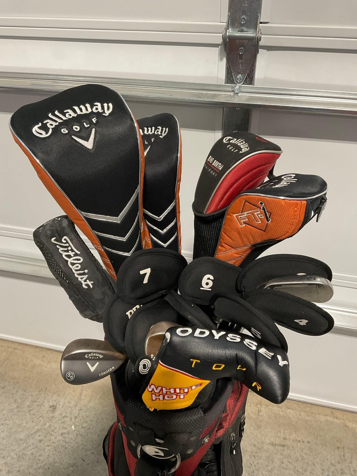 Set of Callaway & Titleist Golf Clubs, & Callaway Stand Bag, clubs in desc - 2