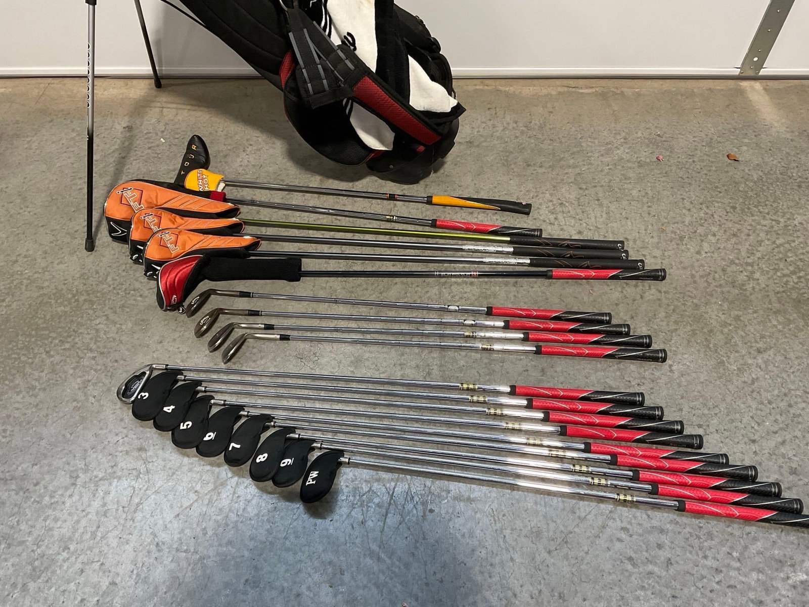 Set of Callaway & Titleist Golf Clubs, & Callaway Stand Bag, clubs in desc - 4