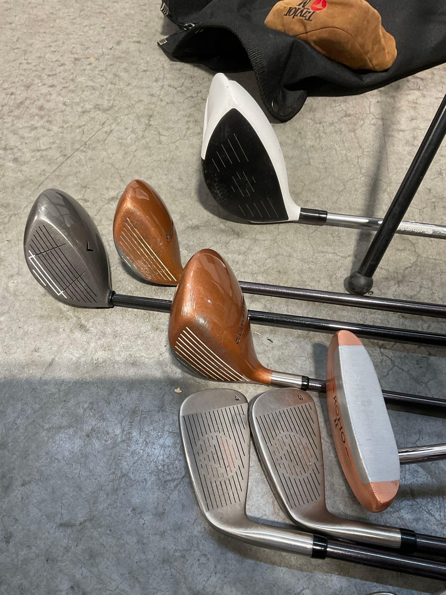 Taylor Made Golf Club Set, & Bag, Umbrella, & Head Covers, Callaway Great Big Bertha Driver & more - 5