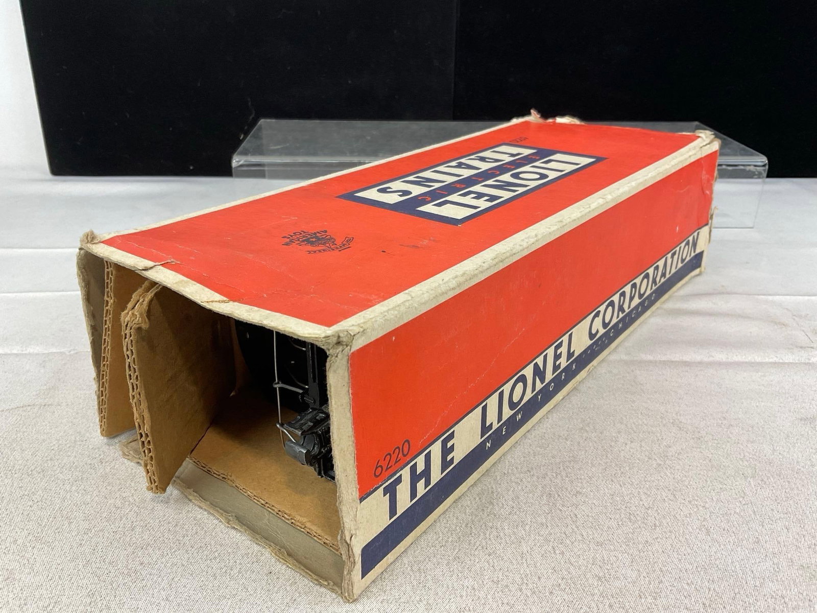 Vintage 1950s Lionel Electric Train, A.T.& S.F. #6220, O-Scale Locomotive w/box - 7