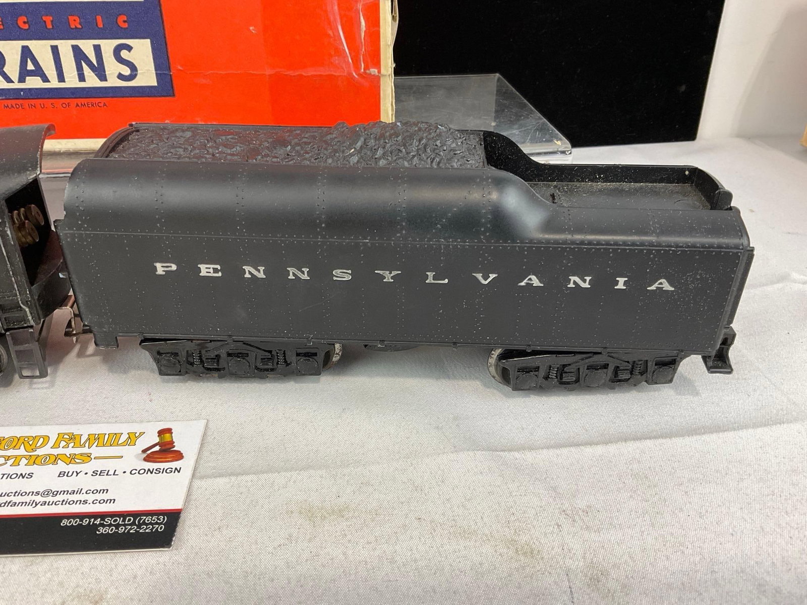 Vintage Lionel Electric Trains O-Scale, 671 Locomotive & 2671W Coal Tender, Pennsylvania, w/boxes - 3