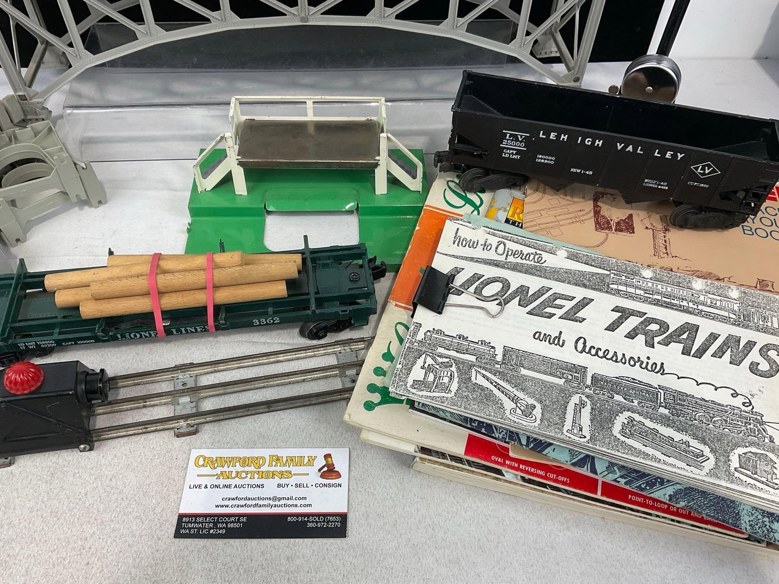Asst Lionel Trains & Acces. Booklets, Trestle Set 110, 6487 Caboose, Logcar 3362, Oil & Gondola C... - 2