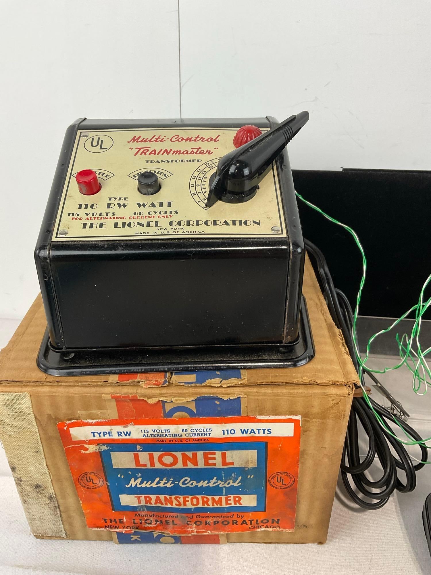3 Model Train Transformers, 2 Lionel, Multi Control Type RW 110 Watts & type SW 130 Watts w/boxes - 2
