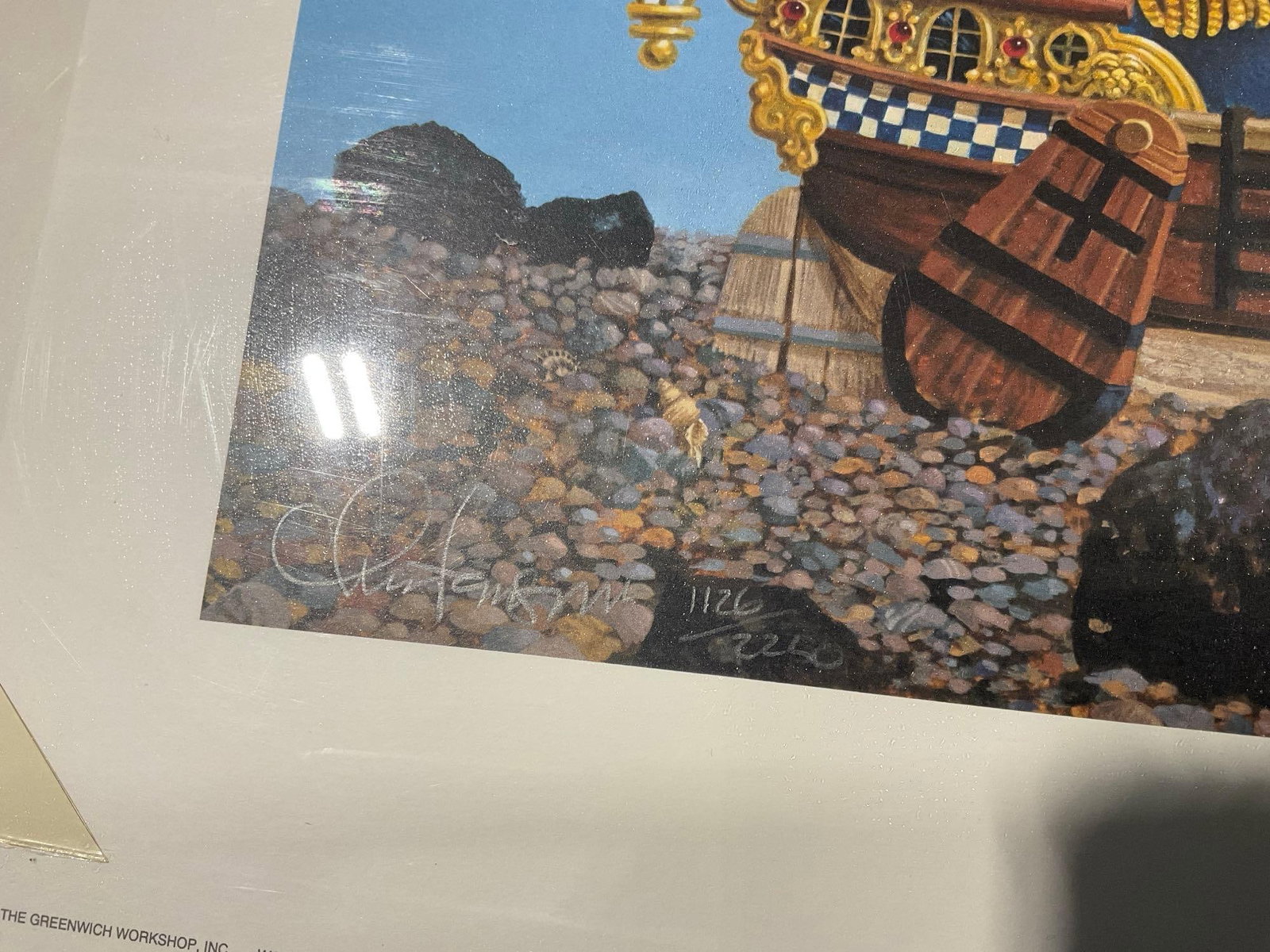 Signed & #d 1126/2250 Litho titled Waiting for the Tide by James Christensen, 14h x 38w inches - 5