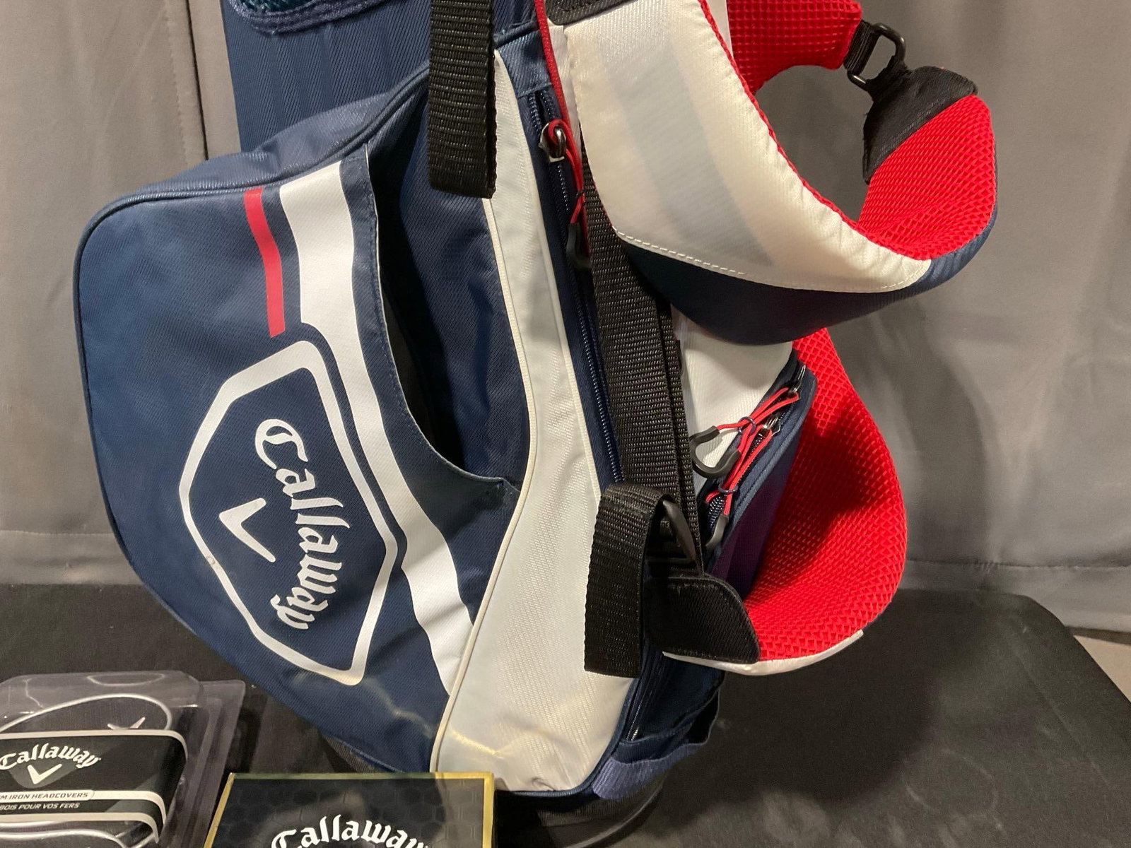 Callaway Fairway+ Stand Bag, in Red/White/Navy Blue colorway, w/Club Head Covers - 3
