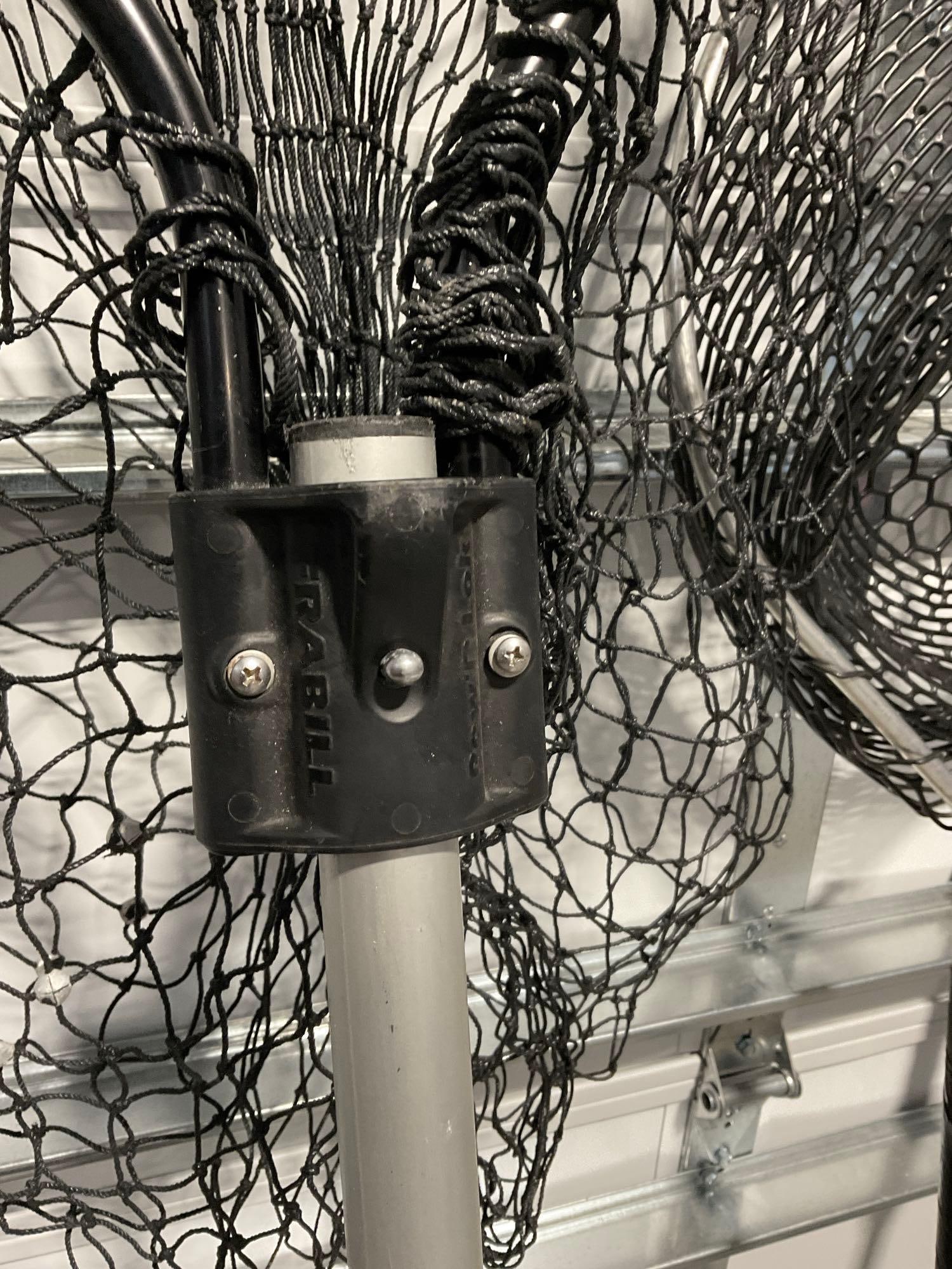 4 Frabill Nets, 2 Hibernets, & 2 Larger w/sliding Poles, Fishing Pole Holder & Fishing Net w/rubber - 2