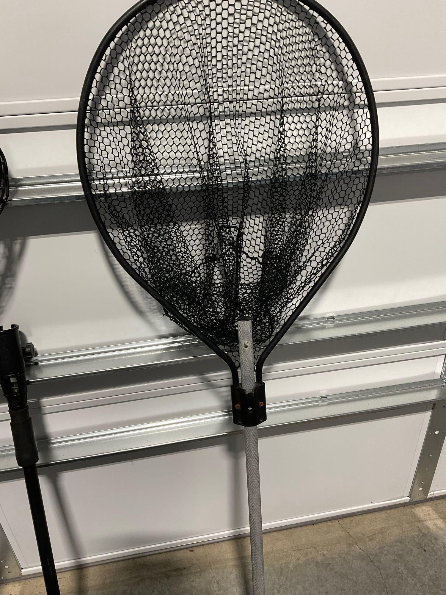 4 Frabill Nets, 2 Hibernets, & 2 Larger w/sliding Poles, Fishing Pole Holder & Fishing Net w/rubber - 5