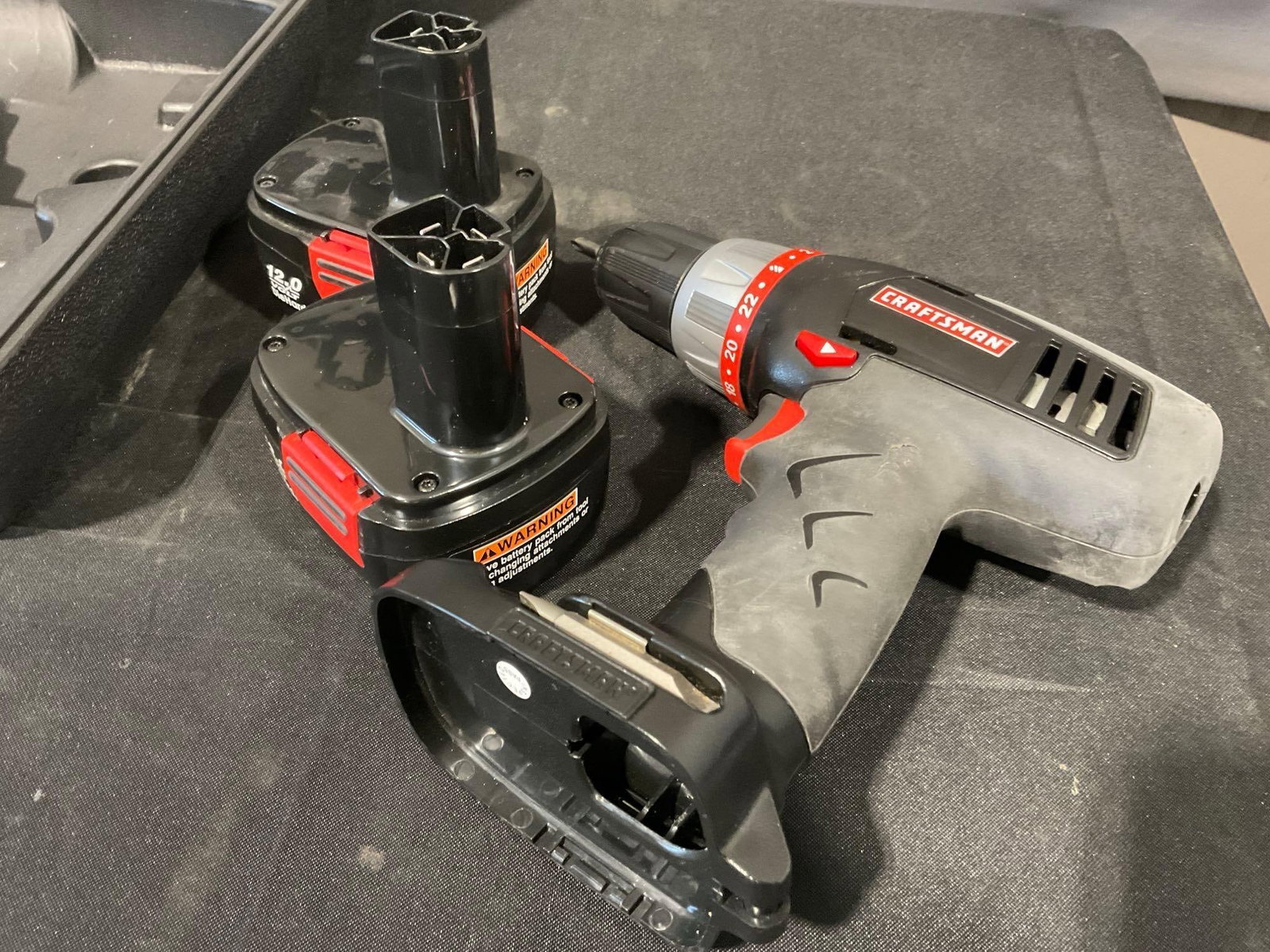 Craftsman 3/8 in Drill/Driver model no 315.115380 in case, w/two batteries - 2