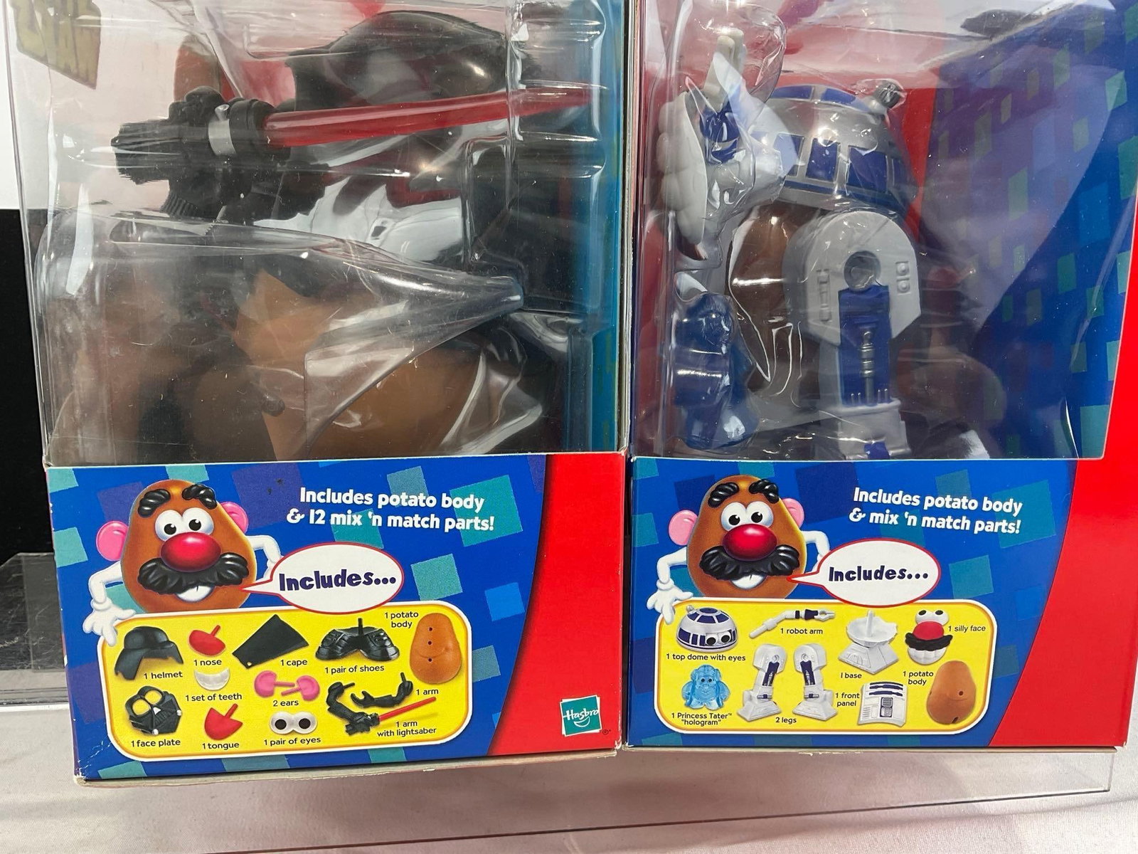 Pair of Star Wars Playskool Mr. Potato Head Dolls, Darth Tater & Artoo-Potatoo in original packag... - 4