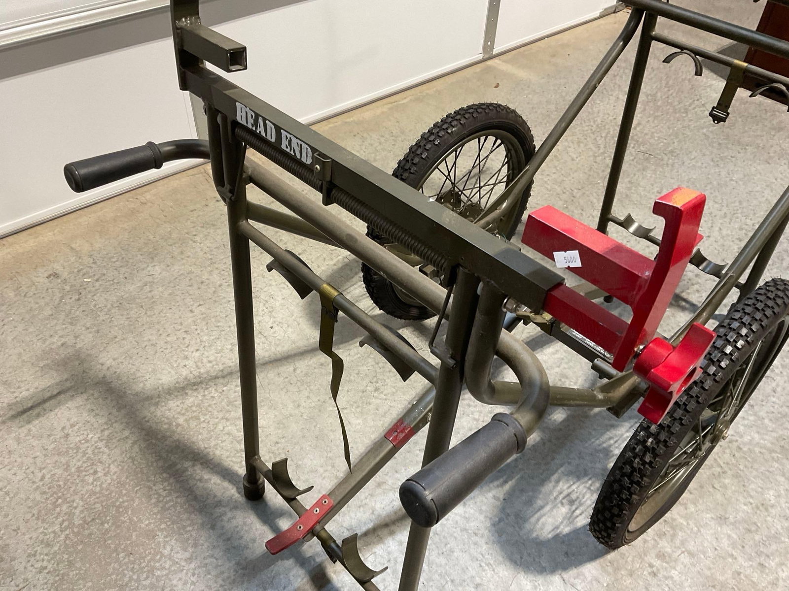 US Army Wheeled Litter, Folding, roughly 35-40 pounds, Olive Drab in color - 3