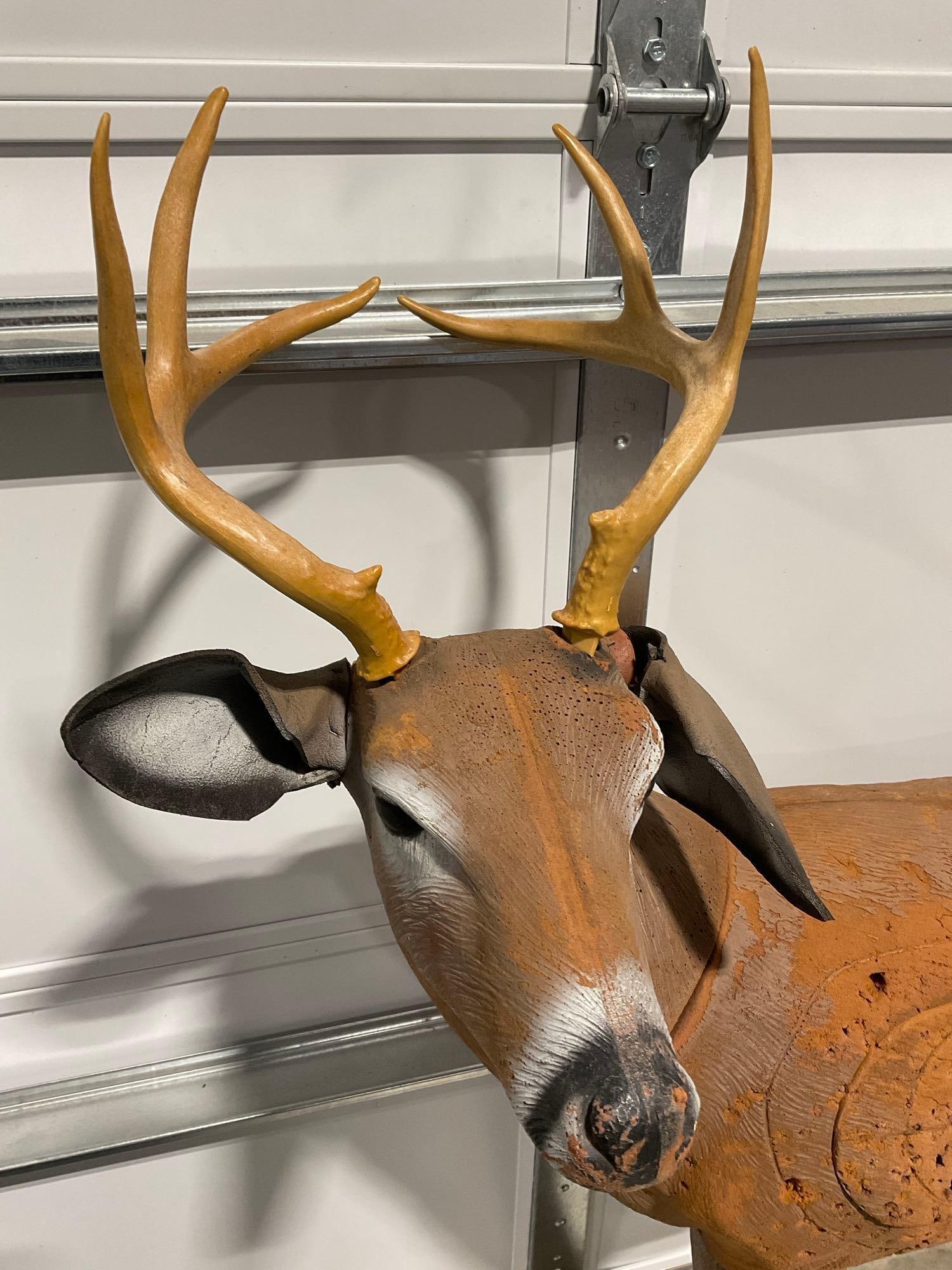 Deer Archery Target w/Foam torso, previously used, 14h x 41w x 28d inches - 2