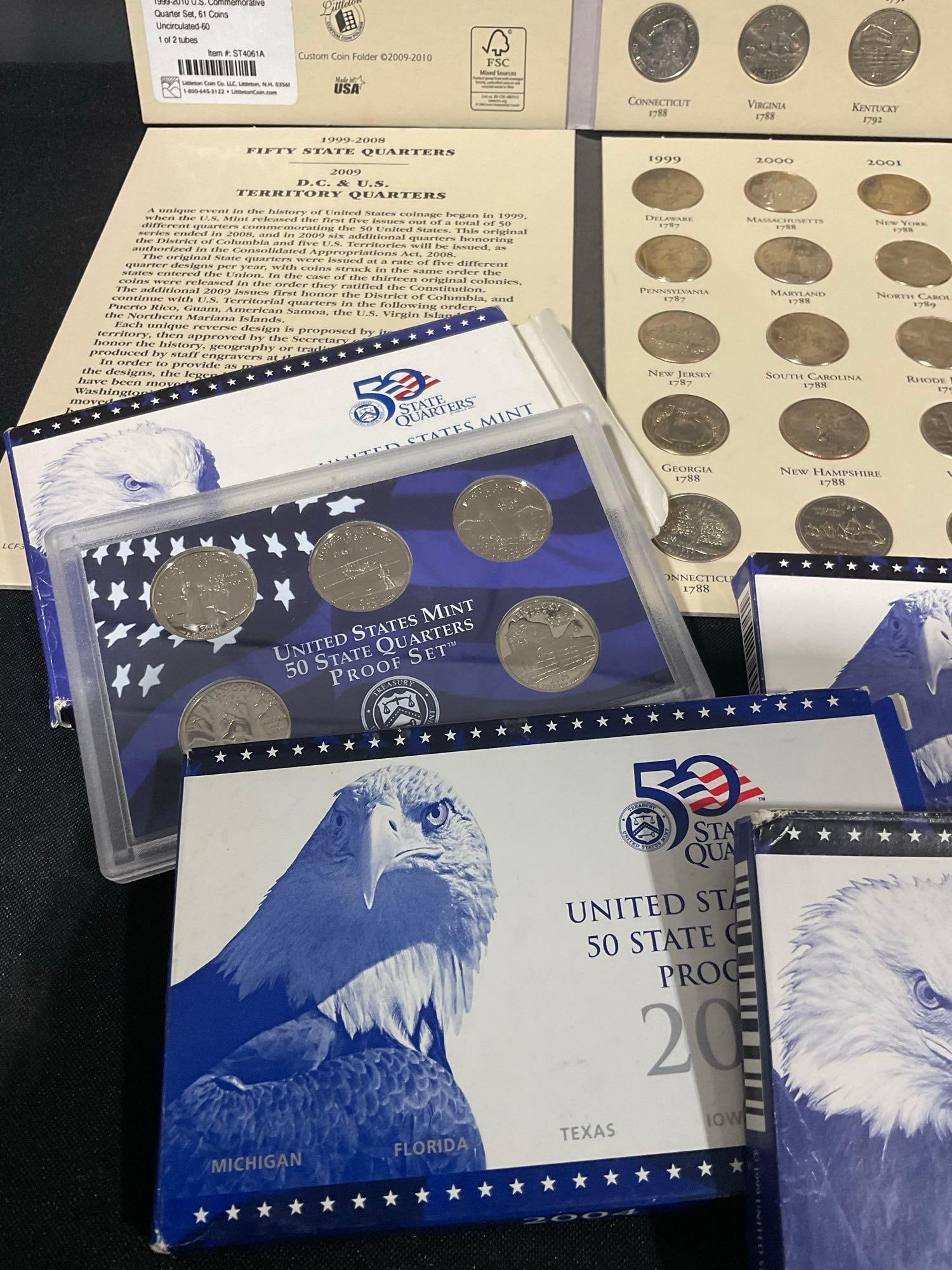 .2x Fisrt Comm Mint P & D 2009 Lincoln penny Collection , 1972 US mint proof set, First day stamps - 2