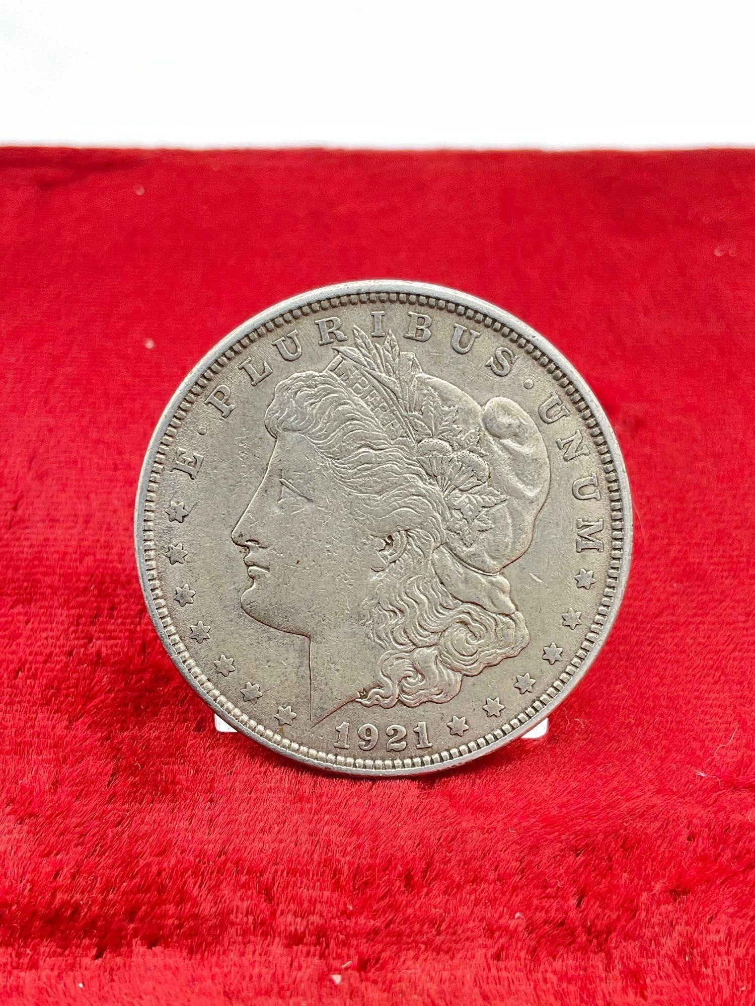 Antique 1921 Silver morgan Dollar Nice coin See pics: C-5880