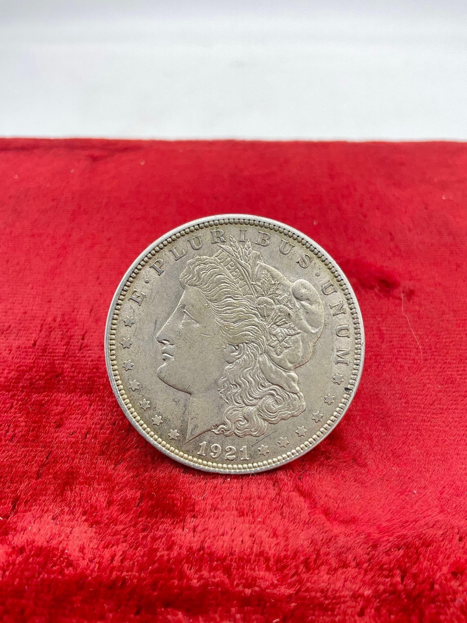 Antique 1921 Silver morgan Dollar Nice coin See pics: c-5880