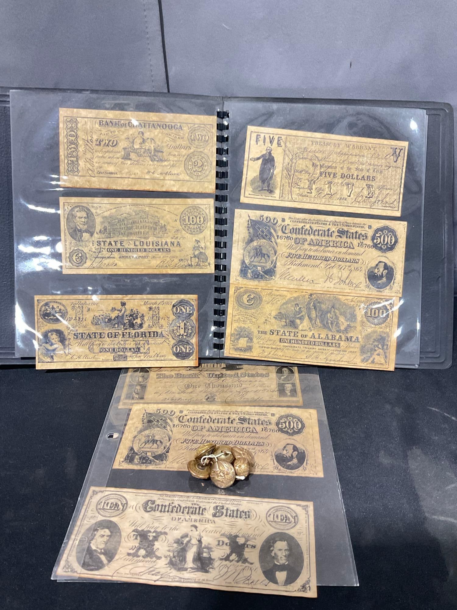Set of Civil War Era Infantry Uniform , Waterbury button co. Plus 3 pages of Civil war replica No... (1 of 3)
