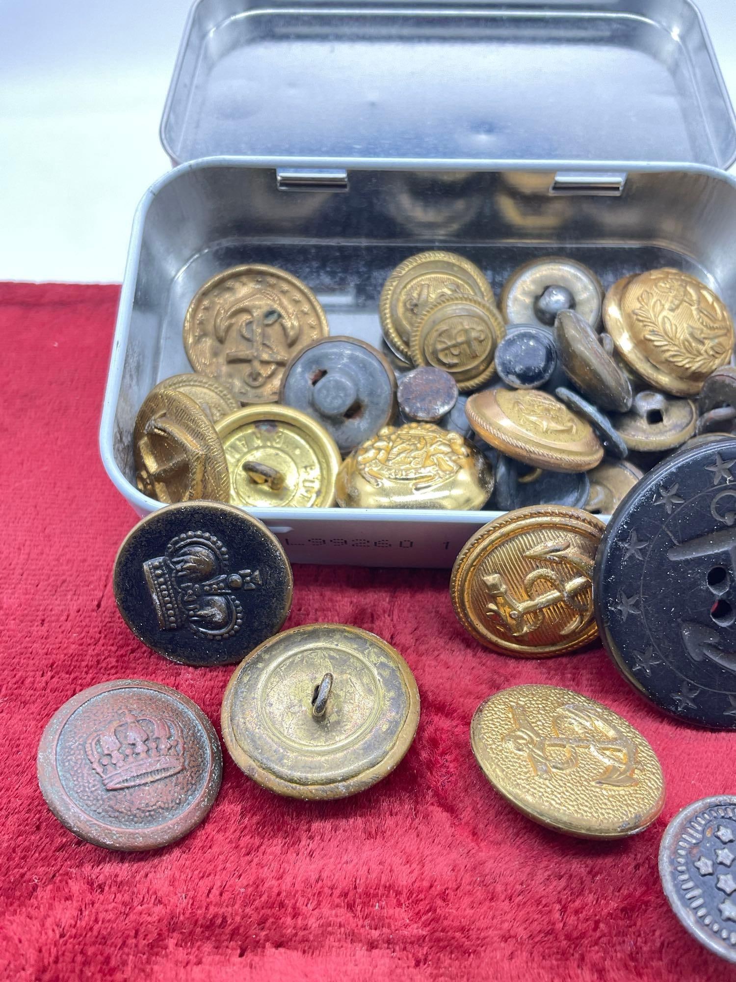 Collection of antique Mostly navy Buttons American, British, WWI Prussian , Imperial German See p... - 2