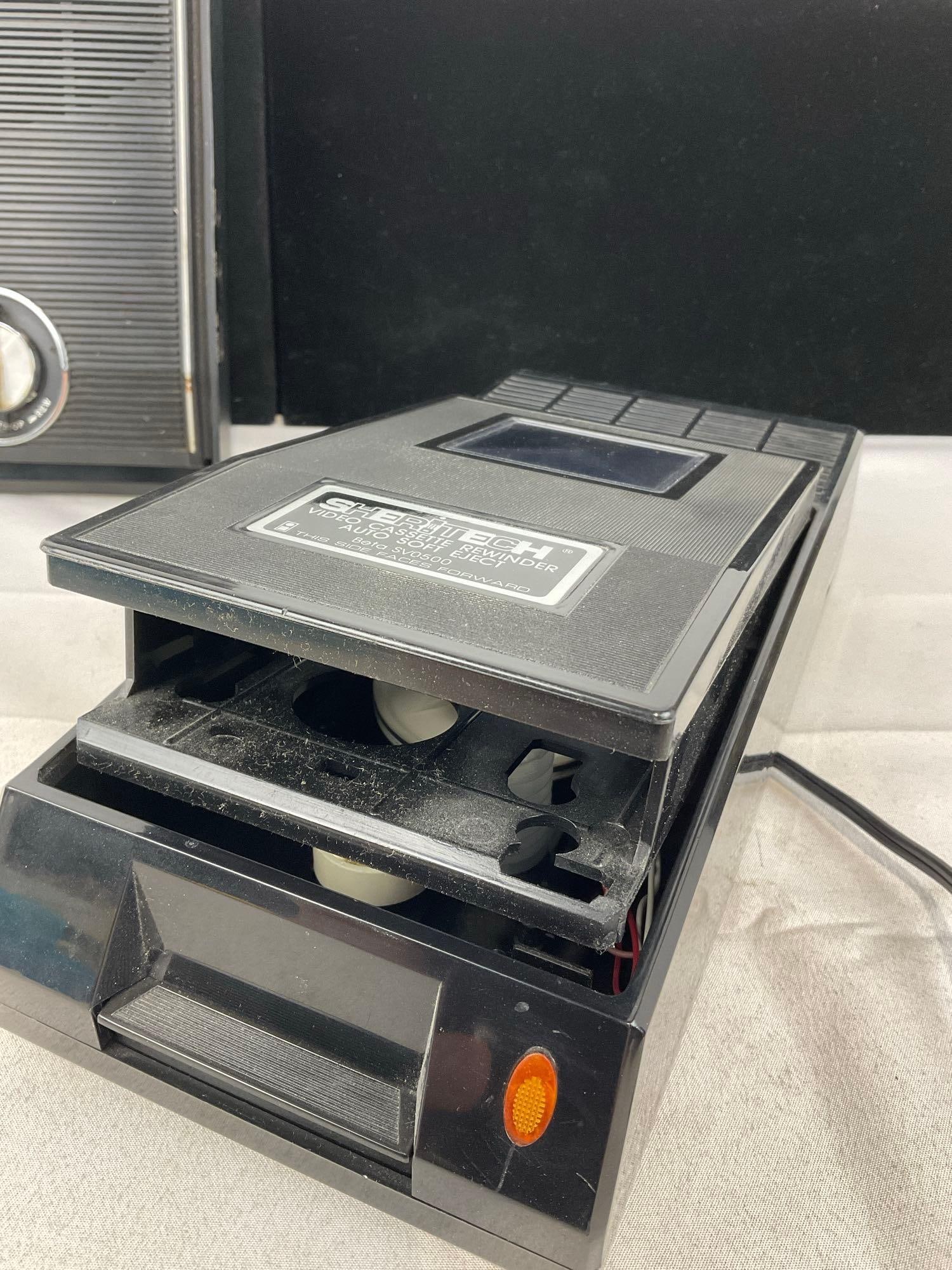 Solid State Cassette Tape Recorder RQ-203S & Sheritech Video Cassette Rewinder, Beta SV0500 - 3
