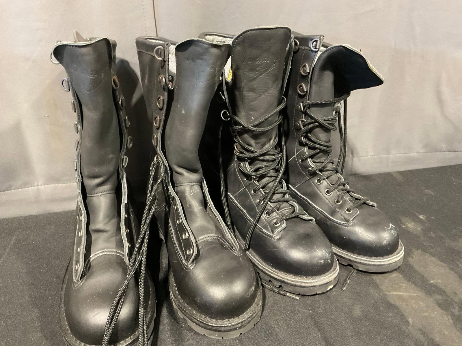 Two Pairs of Black Leather Danner Fort Lewis Boots, about Mens Size 9 boots - 2