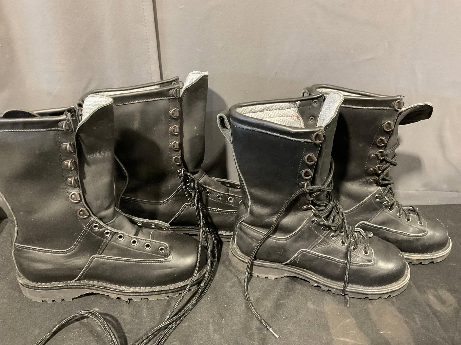 Two Pairs of Black Leather Danner Fort Lewis Boots, about Mens Size 9 boots - 3