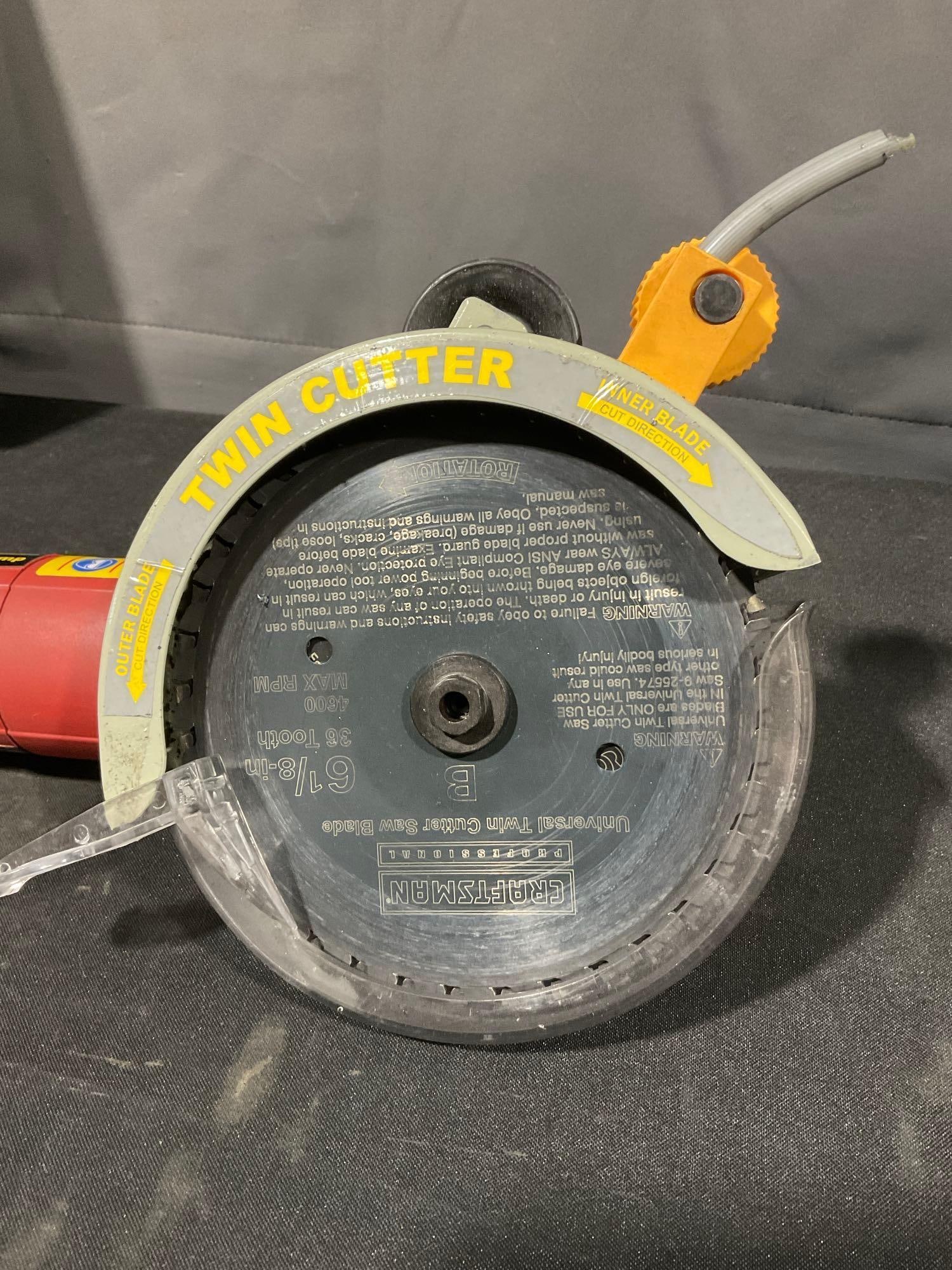 Craftsman Twin Cutter Saw model 286.25574, w/ Wax lubrication in case - 2
