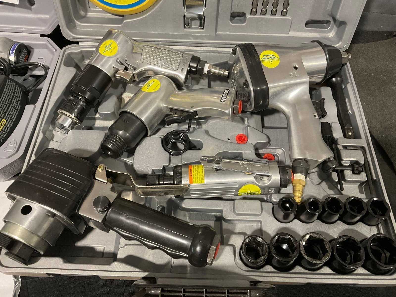 Central Pneumatic Tool Kit model 46446 & Dremel 8220 Tool, both in plastic cases - 5