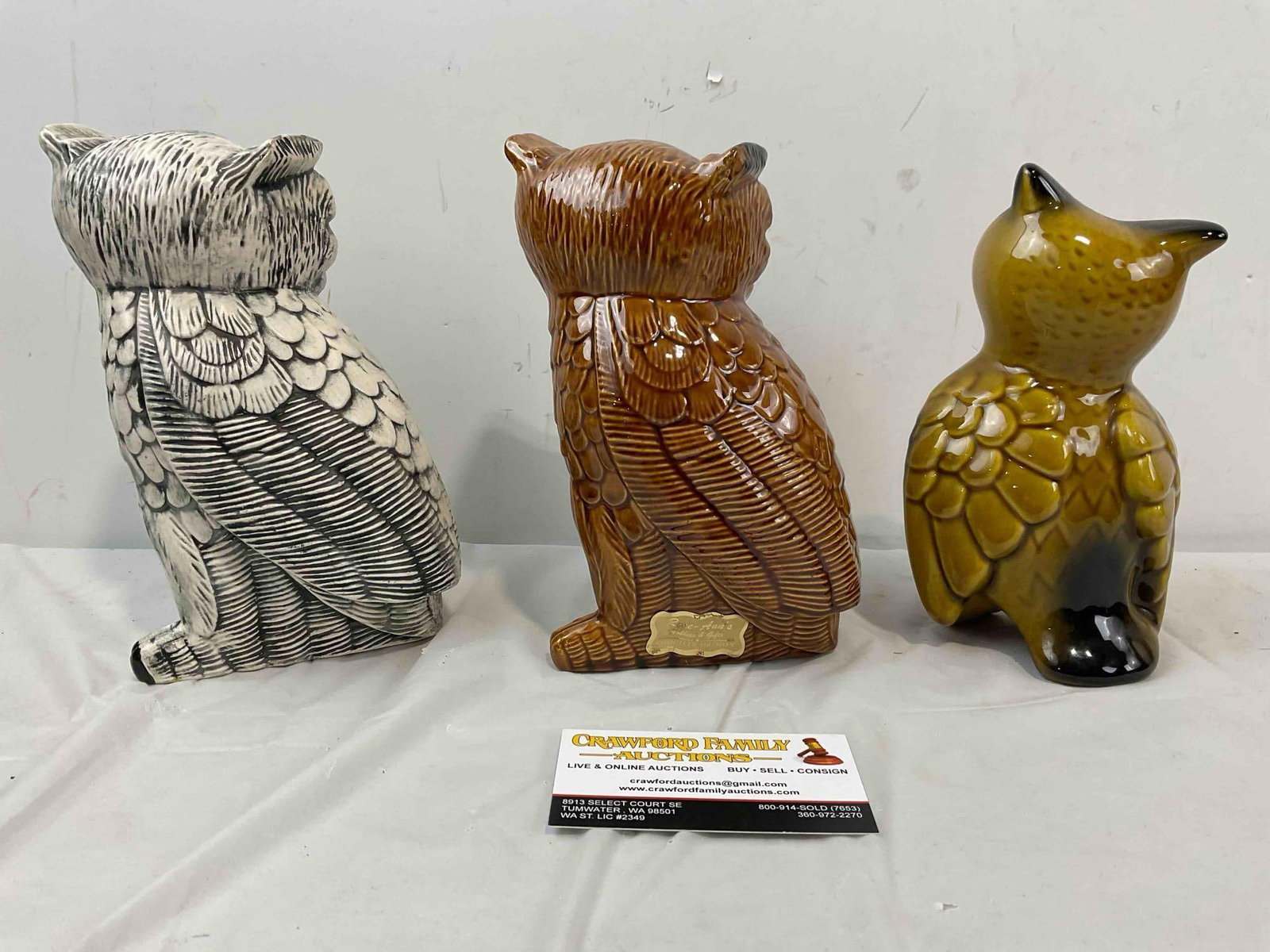 3 pcs Vintage Ceramic Owl Figurines. Good Condition. See pics - 4