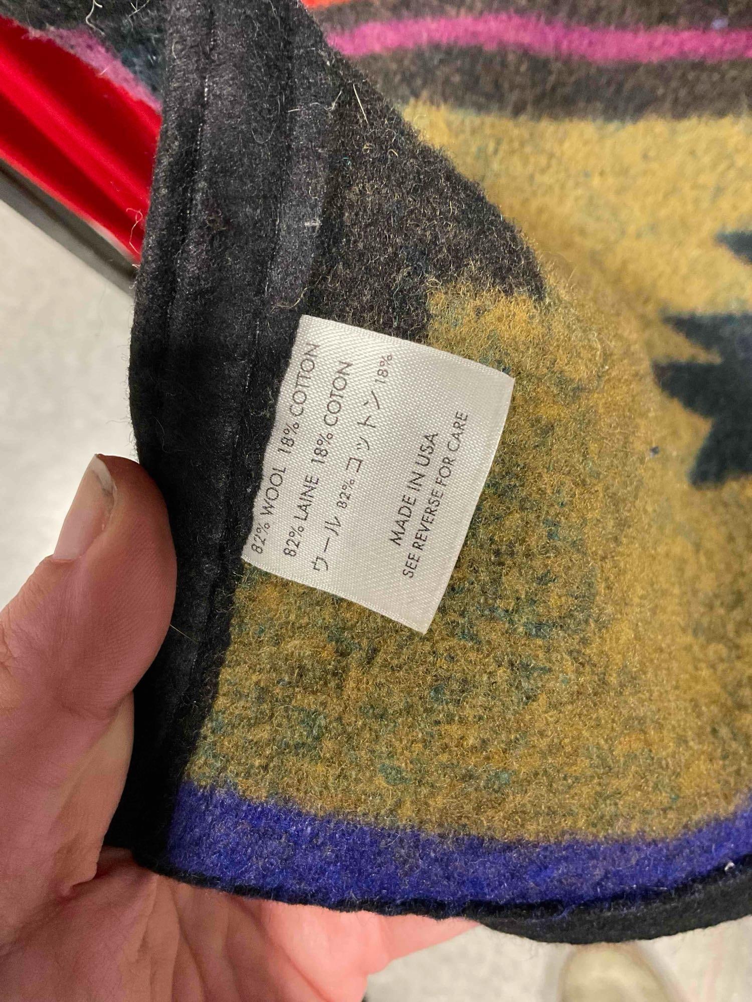 Beaver State by Pendleton Wool & Cotton Blend Throw Blanket w/ Southwestern Design. See pics. - 6