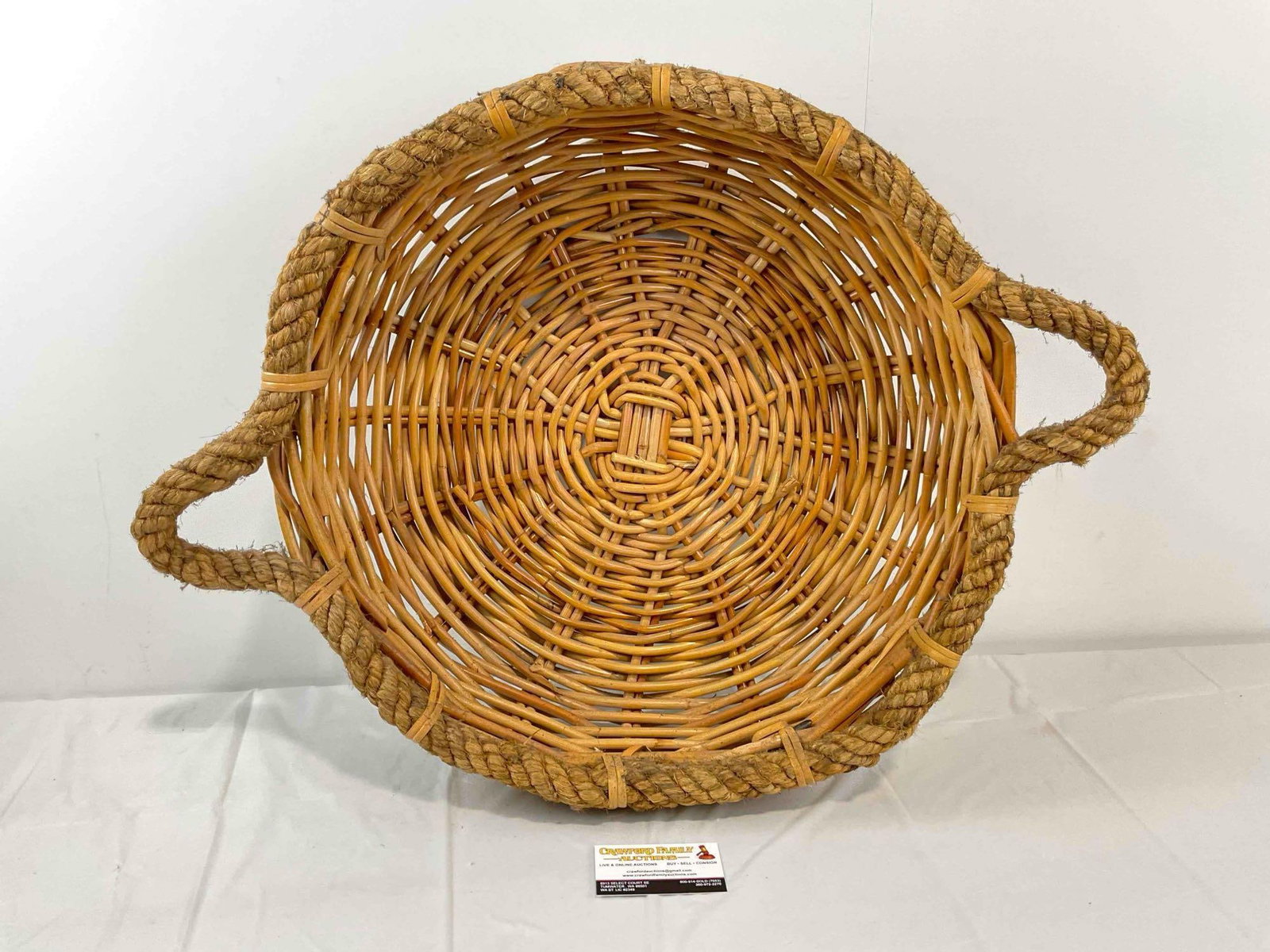 Vintage Portuguese Large Woven Fish Basket. Measures 28" x 23" x 6" See pics. (1 of 5)