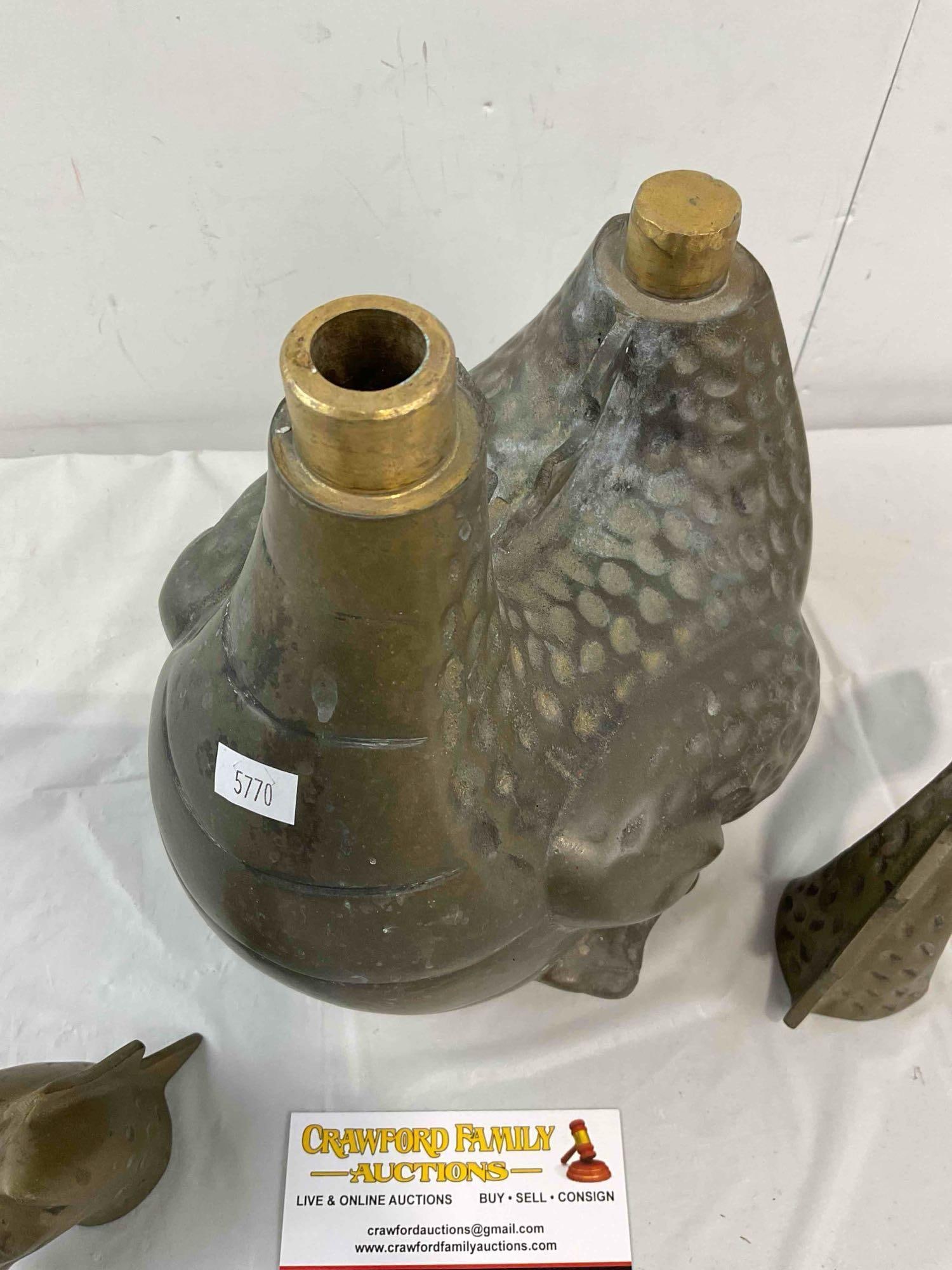 Charming Vintage Gates General Corp. Brass Dragon Stove Steamer Humidifier. See pics. - 2