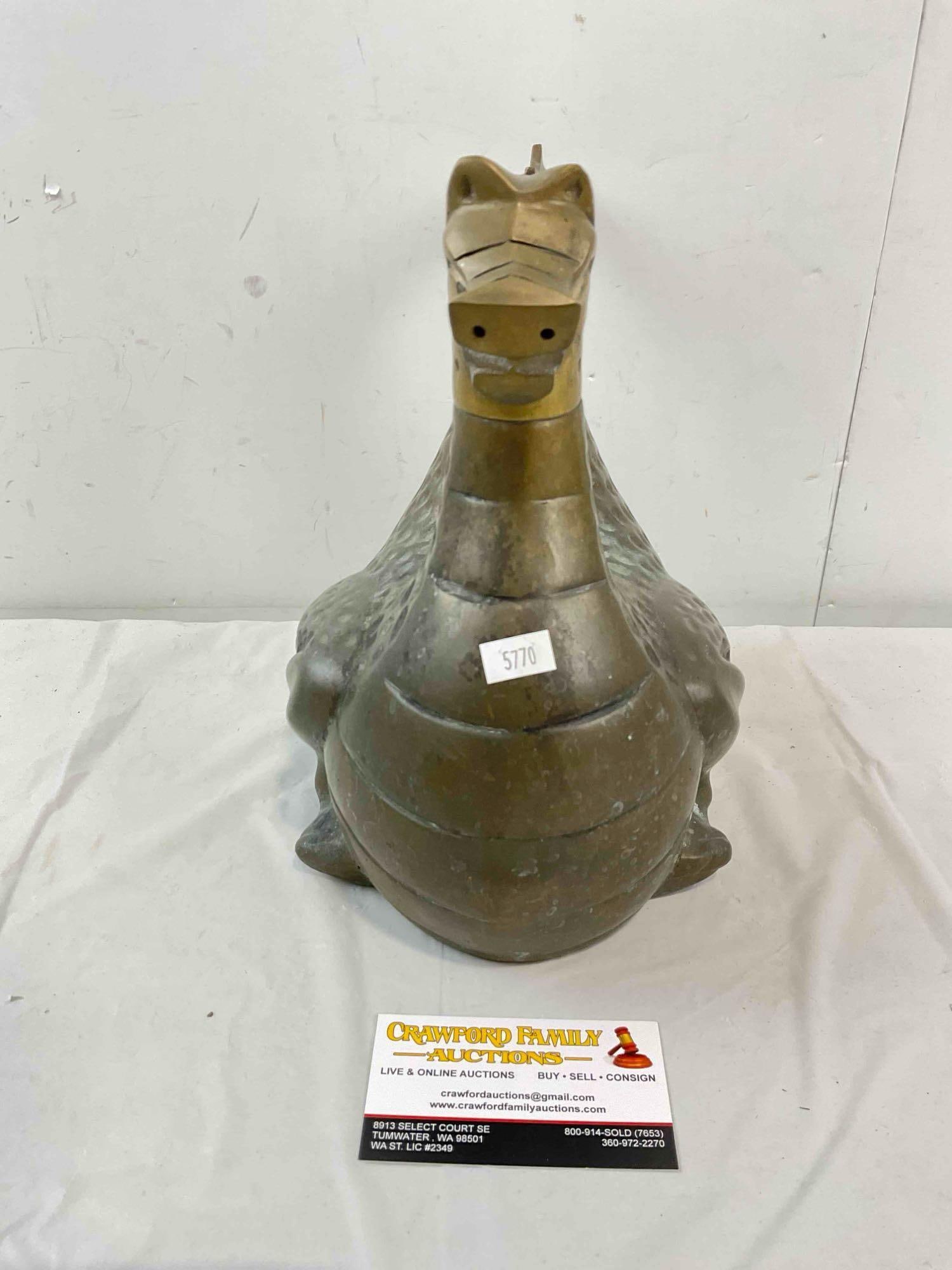 Charming Vintage Gates General Corp. Brass Dragon Stove Steamer Humidifier. See pics. - 4
