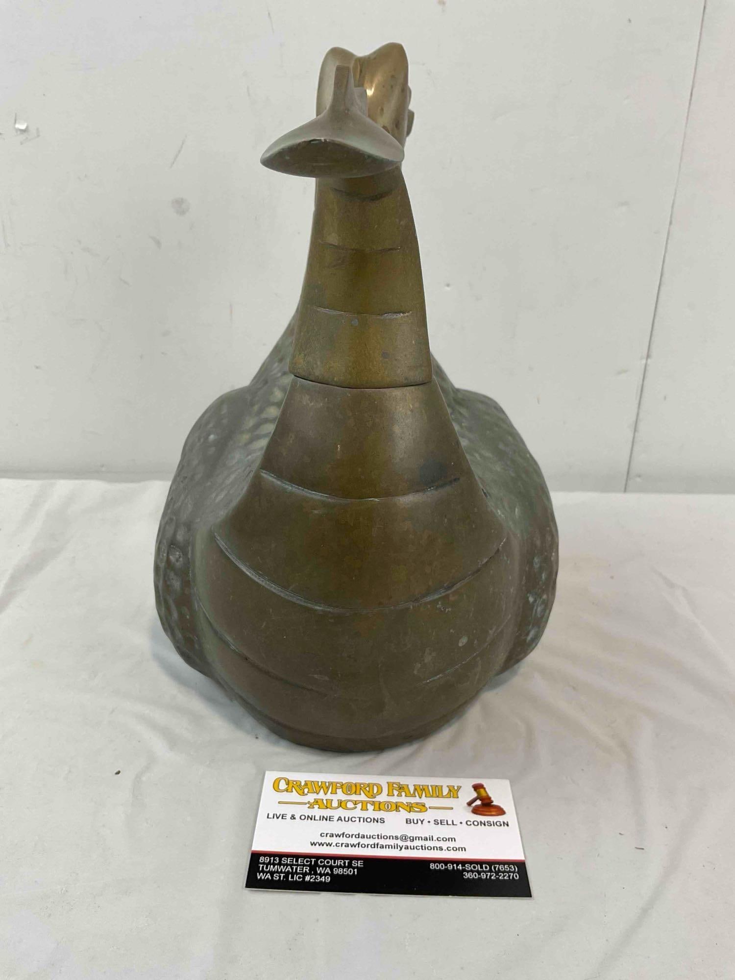 Charming Vintage Gates General Corp. Brass Dragon Stove Steamer Humidifier. See pics. - 5