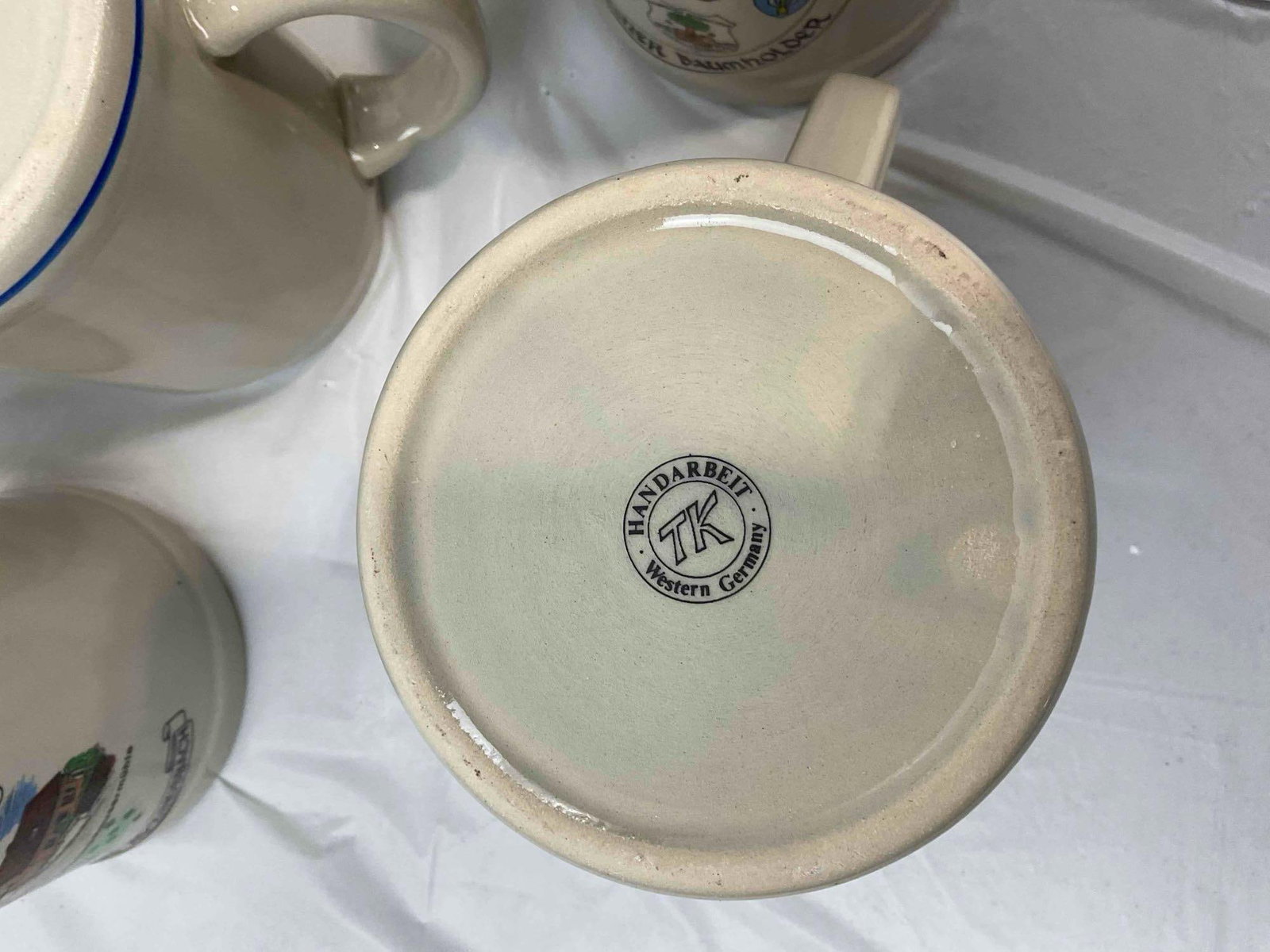 9 pcs Vintage Ceramic Beer Steins, Some West German. Good Condition. See pics. - 5