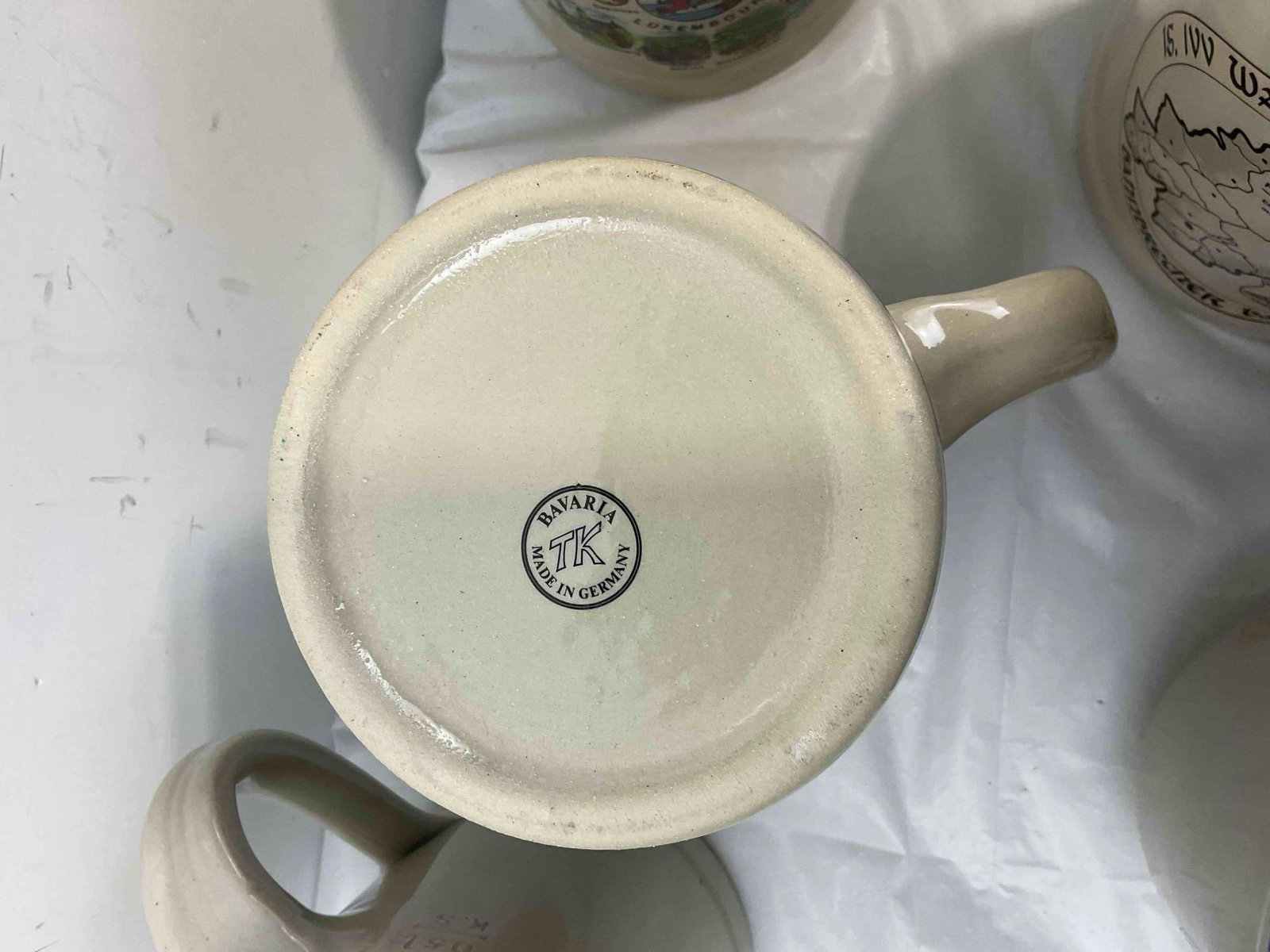 9 pcs Vintage Ceramic Beer Steins, Some West German. Good Condition. See pics. - 6