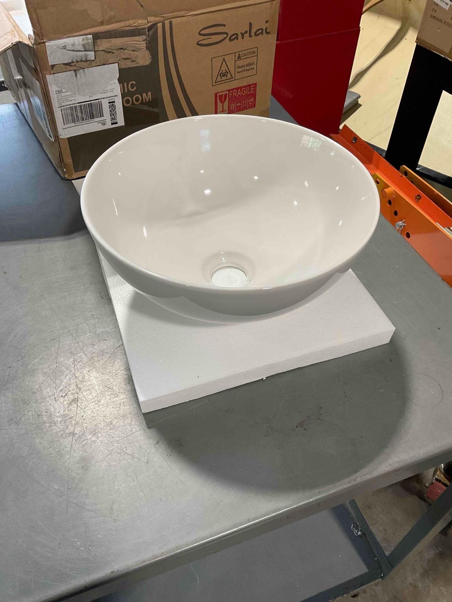 New In Box Ceramic Bathroom Sink Model No. S004MP - 2