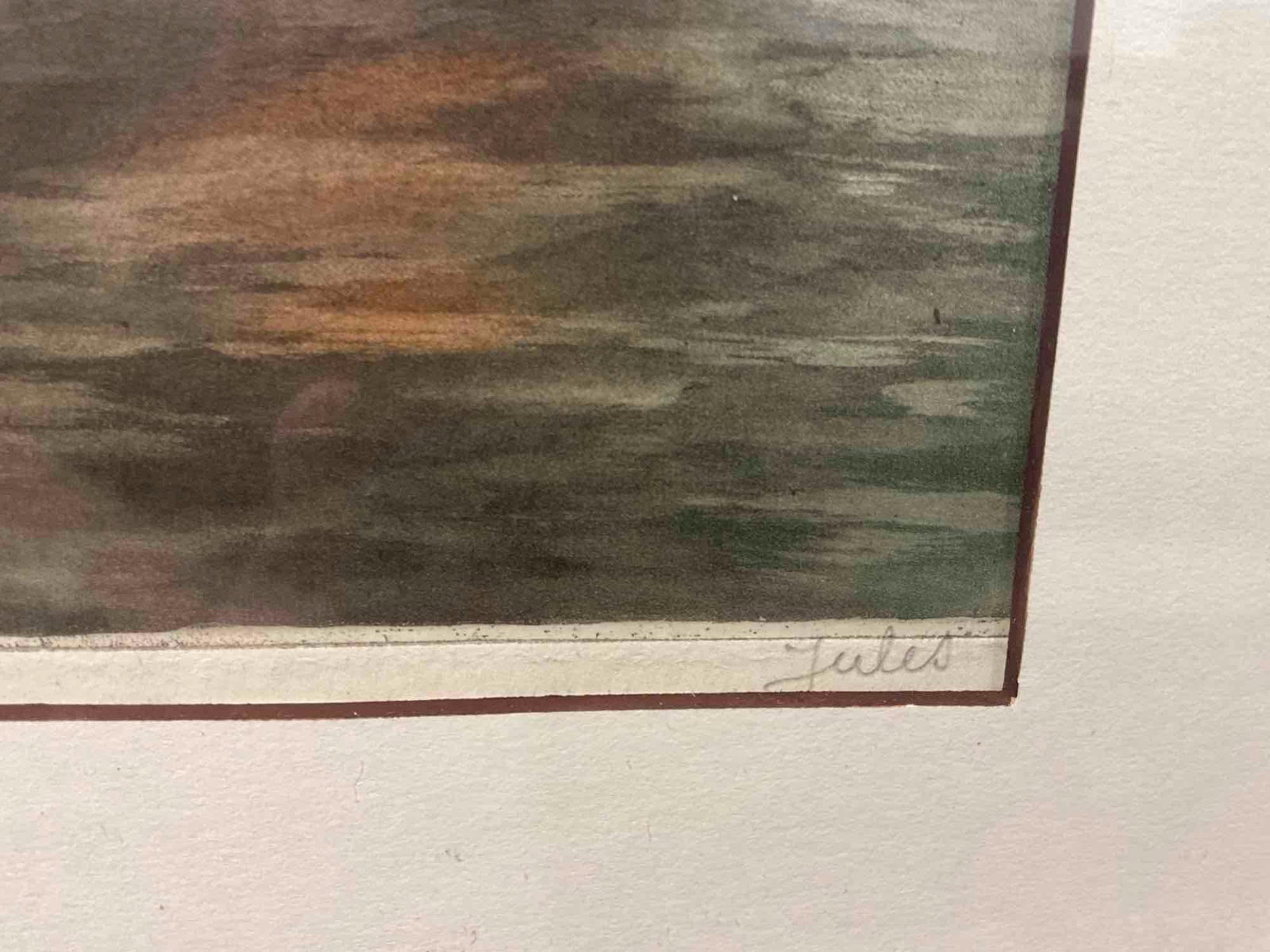 Framed Signed Original Etching titled All Sails Out by Jules Cheret 1836-1932, 22h x 18w x 3d inc... - 4