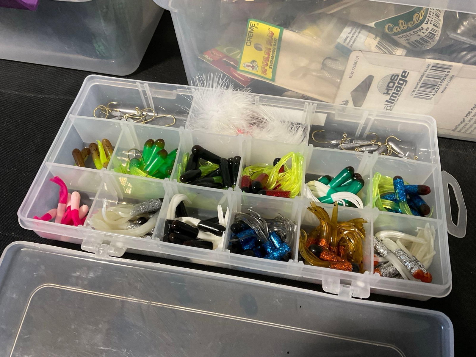 4 Boxes of Fishing Supplies & Lures, Crappie, Modern Lures, Rolls of Lead, & more - 2