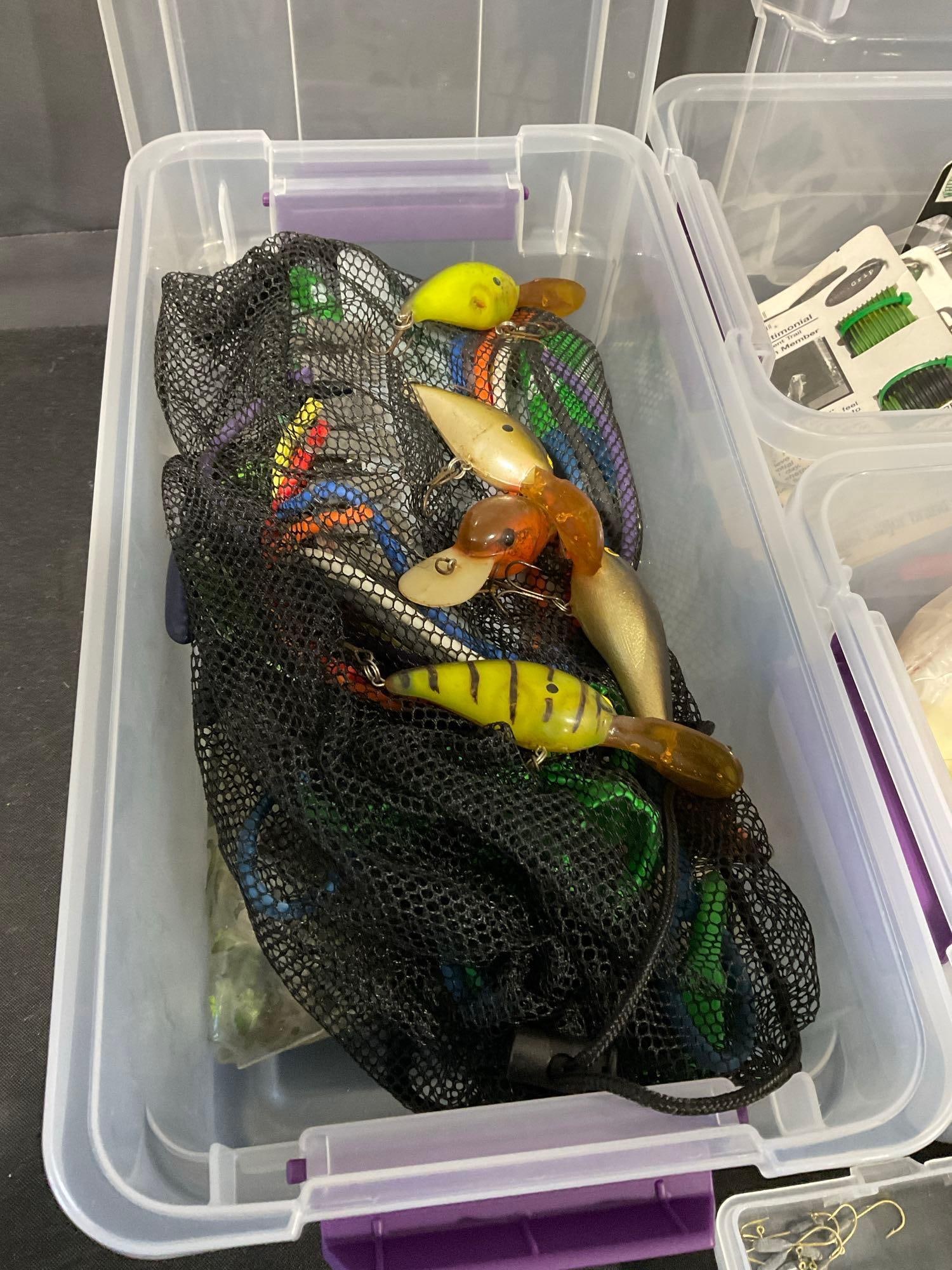 4 Boxes of Fishing Supplies & Lures, Crappie, Modern Lures, Rolls of Lead, & more - 5