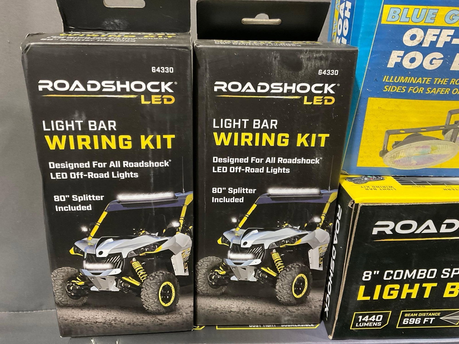 Roadshock LED 8&14 inch Combo Spot/Flood Light Bars & Wiring Kit, Blue Glow Mini Off-Road Fog Lig... - 3