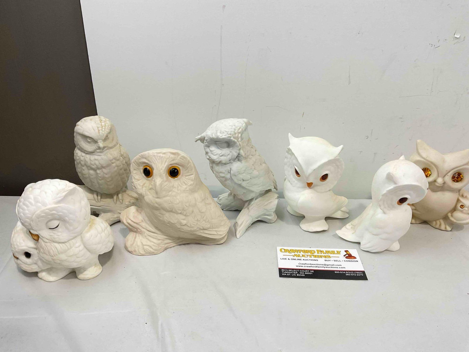 7 pcs Vintage Ceramic Owl Figurines, incl. Kaiser West Germany, Aldon & Much More! See pics.: 7 pcs Vintage Ceramic Owl Figurines, incl. Kaiser West Germany, Aldon & Much More! Minor wear indicative of age and use, otherwise looks to be in good condition. Fits in box measuring 12" x 12" x 