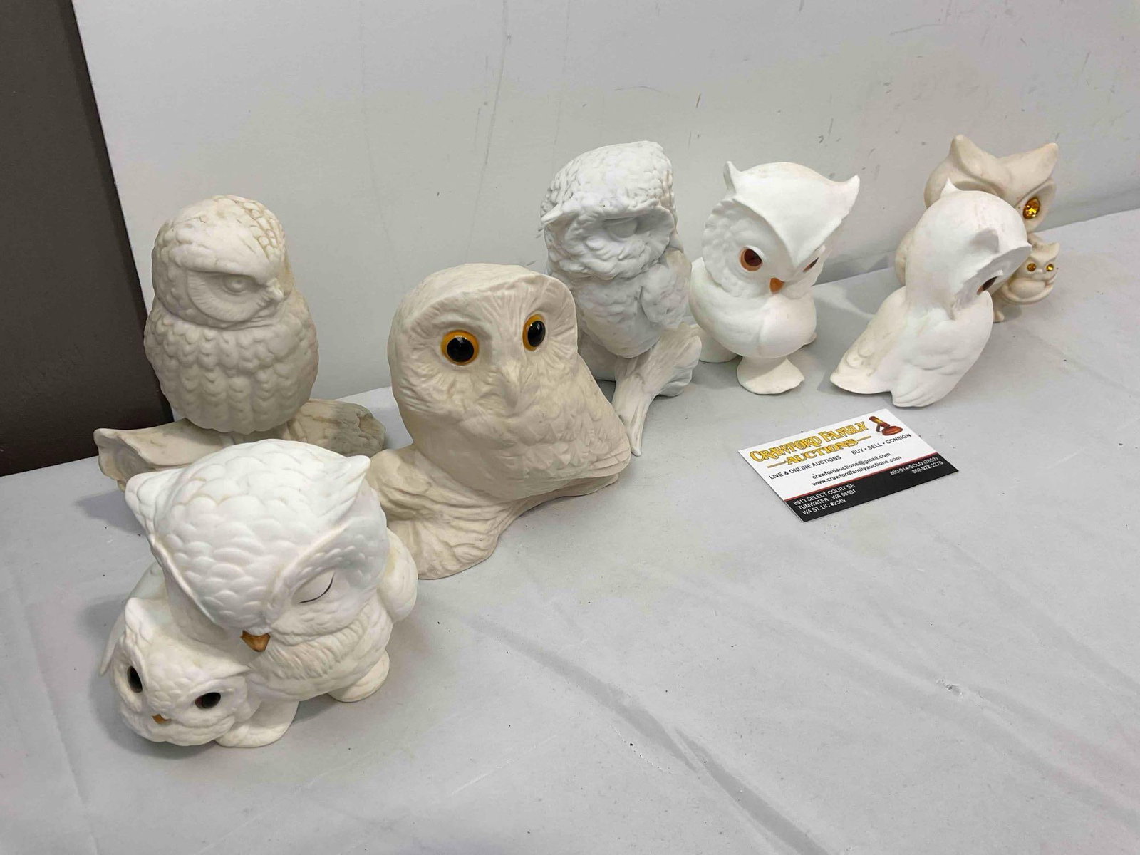 7 pcs Vintage Ceramic Owl Figurines, incl. Kaiser West Germany, Aldon & Much More! See pics. - 3