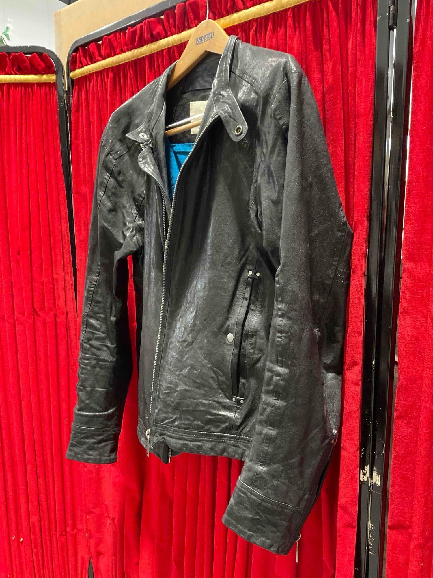 Diesel Black Leather Ladies Motorcycle Style Jacket, Size XL. Good Condition. See pics. - 2